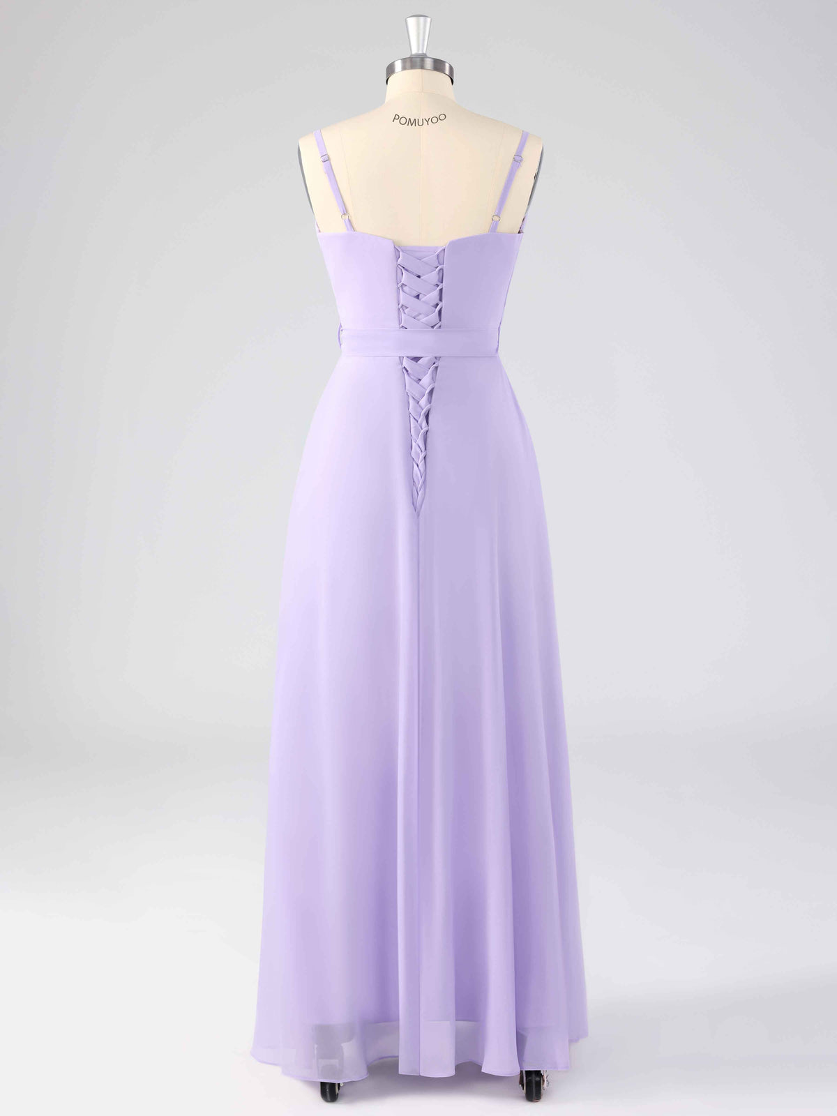 Chic Spaghetti Straps Asymmetrical Chiffon Bridesmaid Dresses