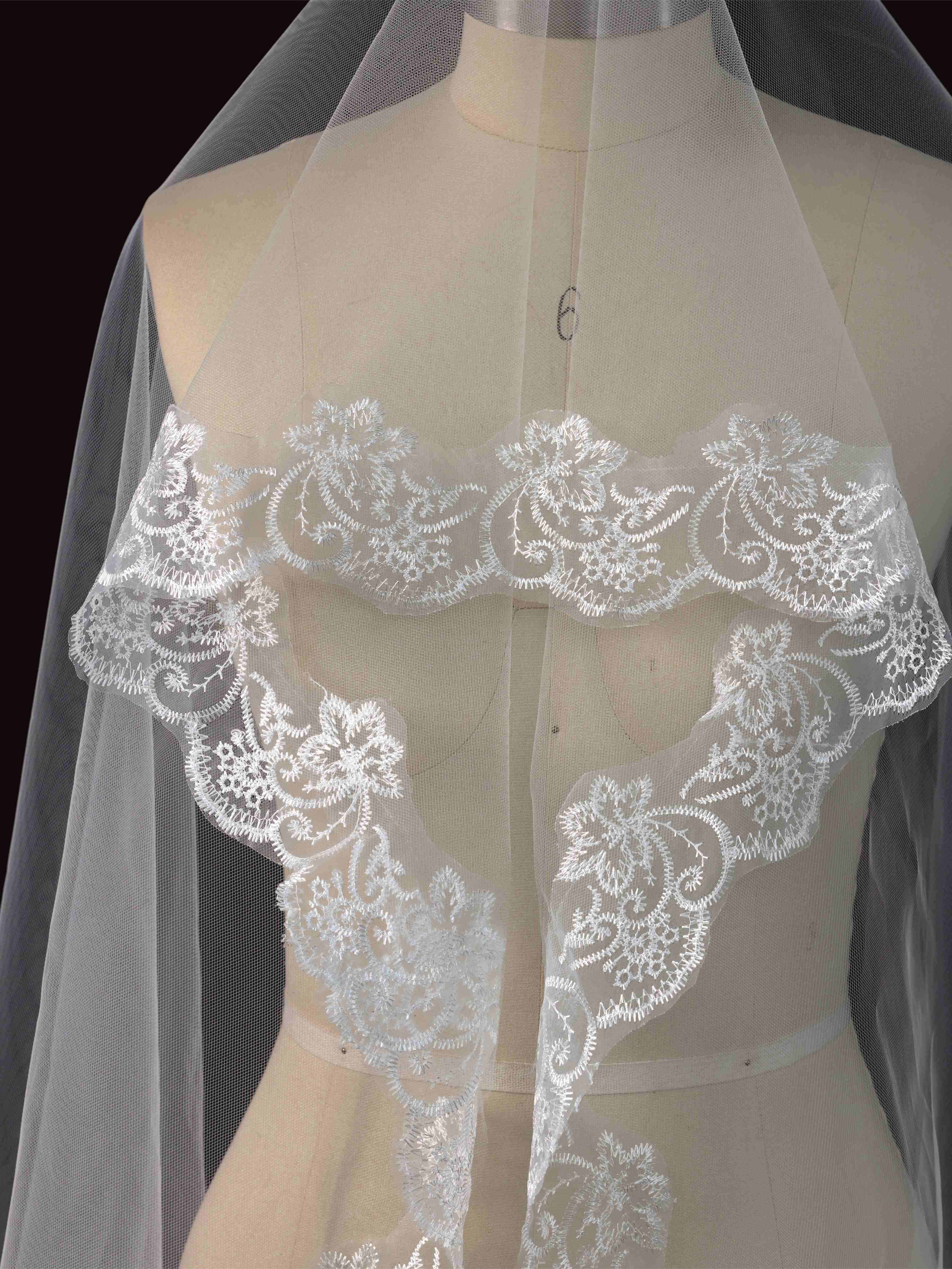 Black Lace Mantilla Veil for Gothic Bridal Look