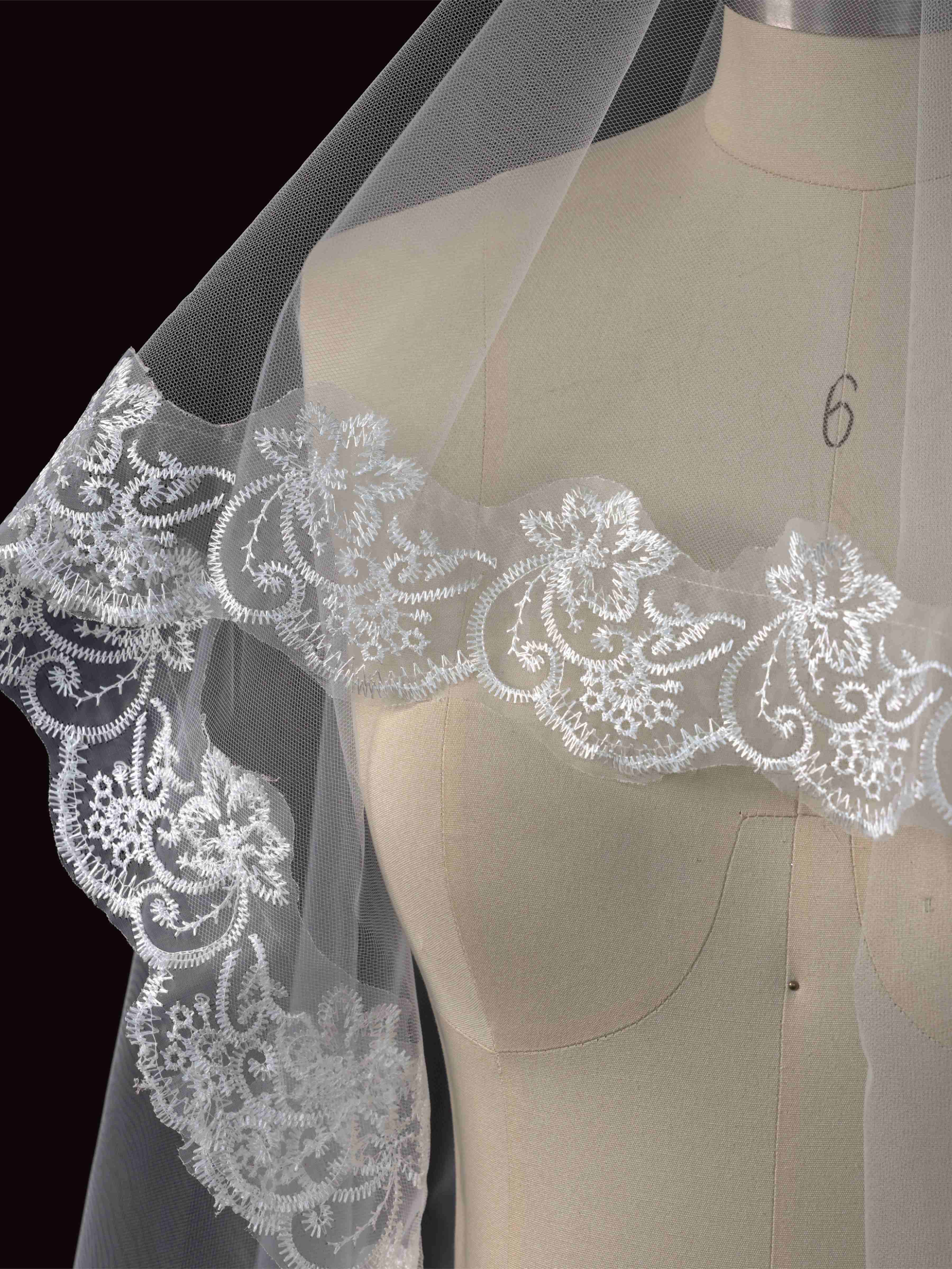 Black Lace Mantilla Veil for Gothic Bridal Look