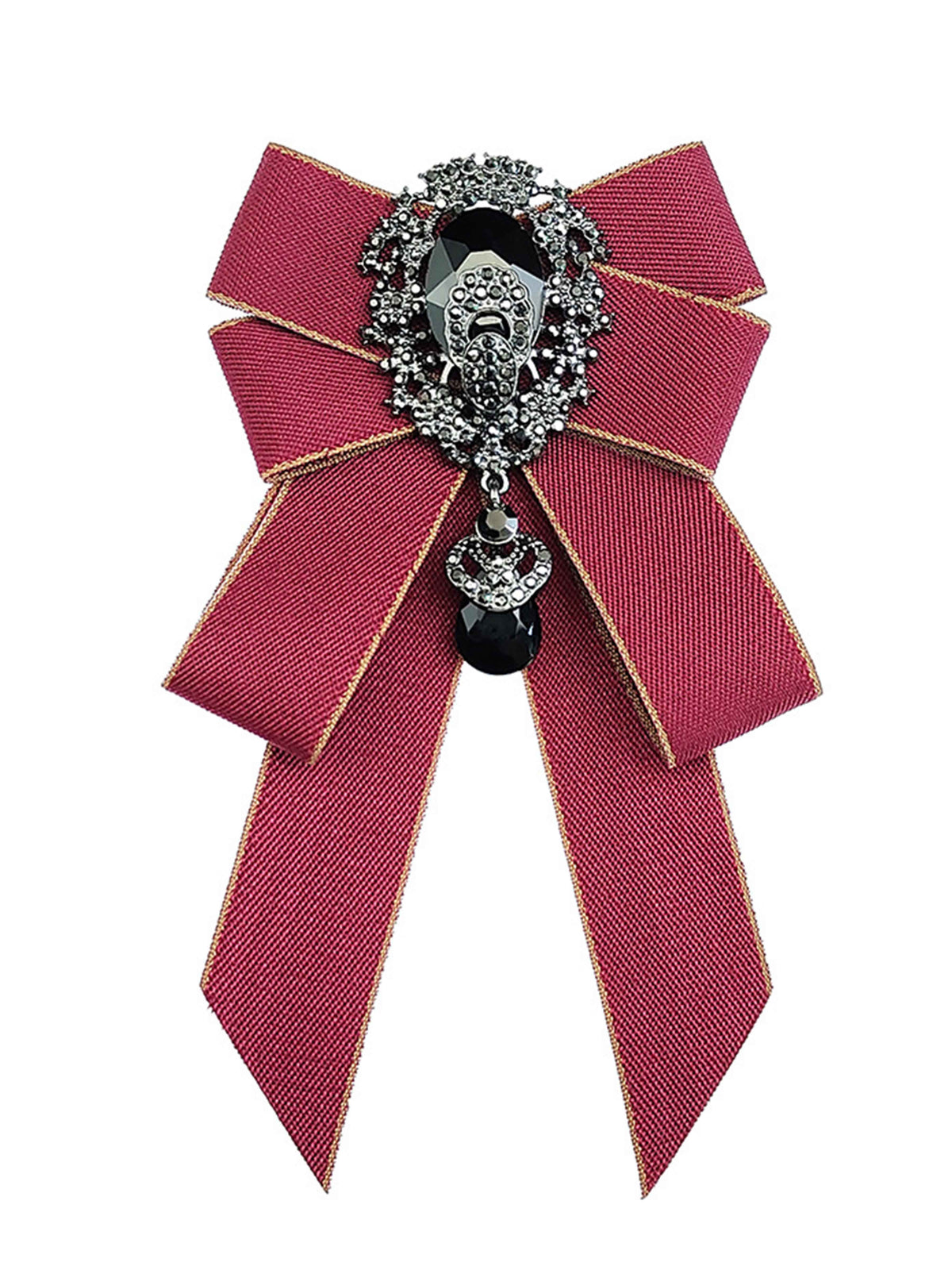 Men's Rhinestone Ribbon Bow Tie Brooch for Suits & Formal Wear UK