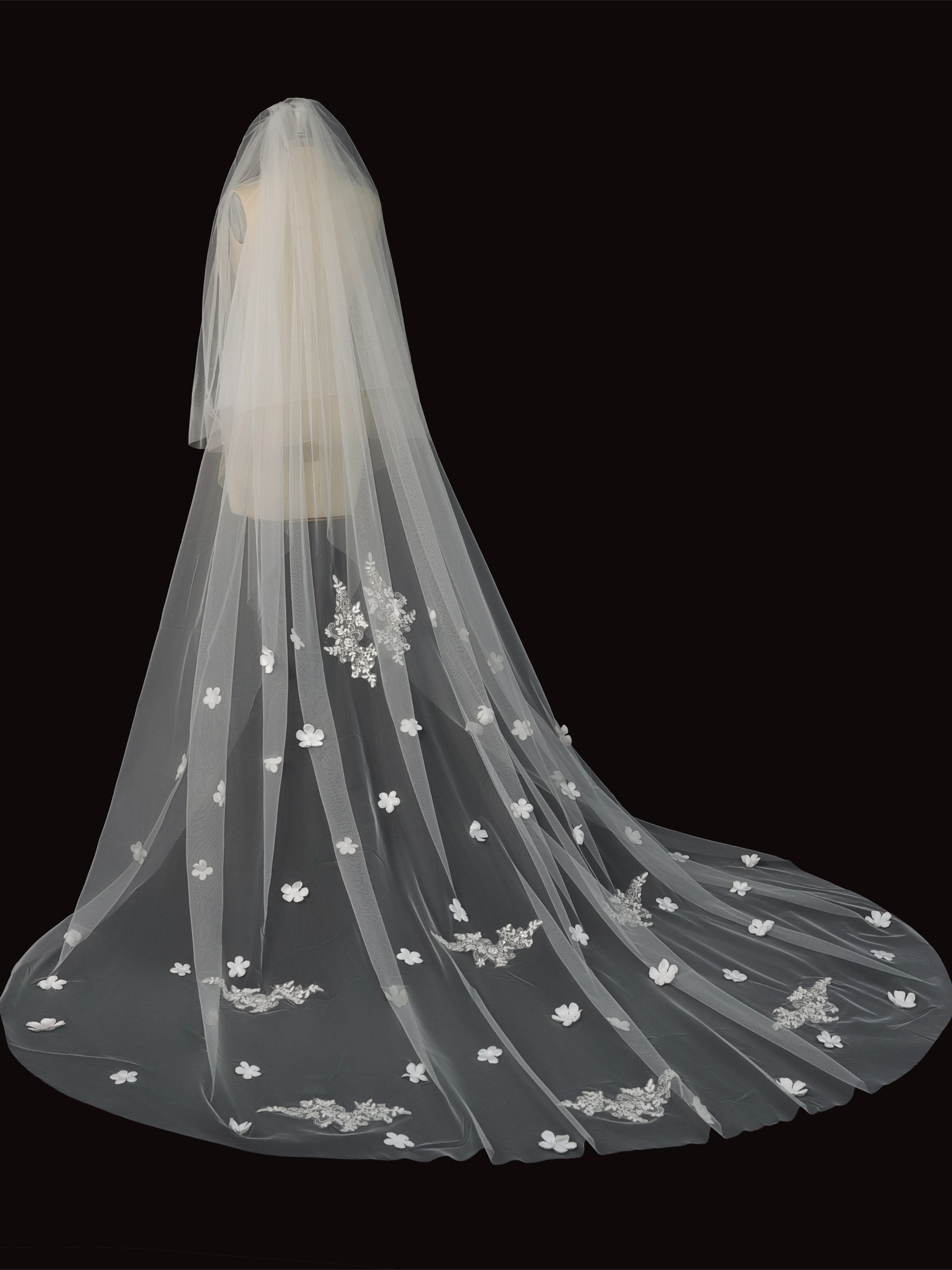 Butterfly Wedding Veil with Cathedral Train