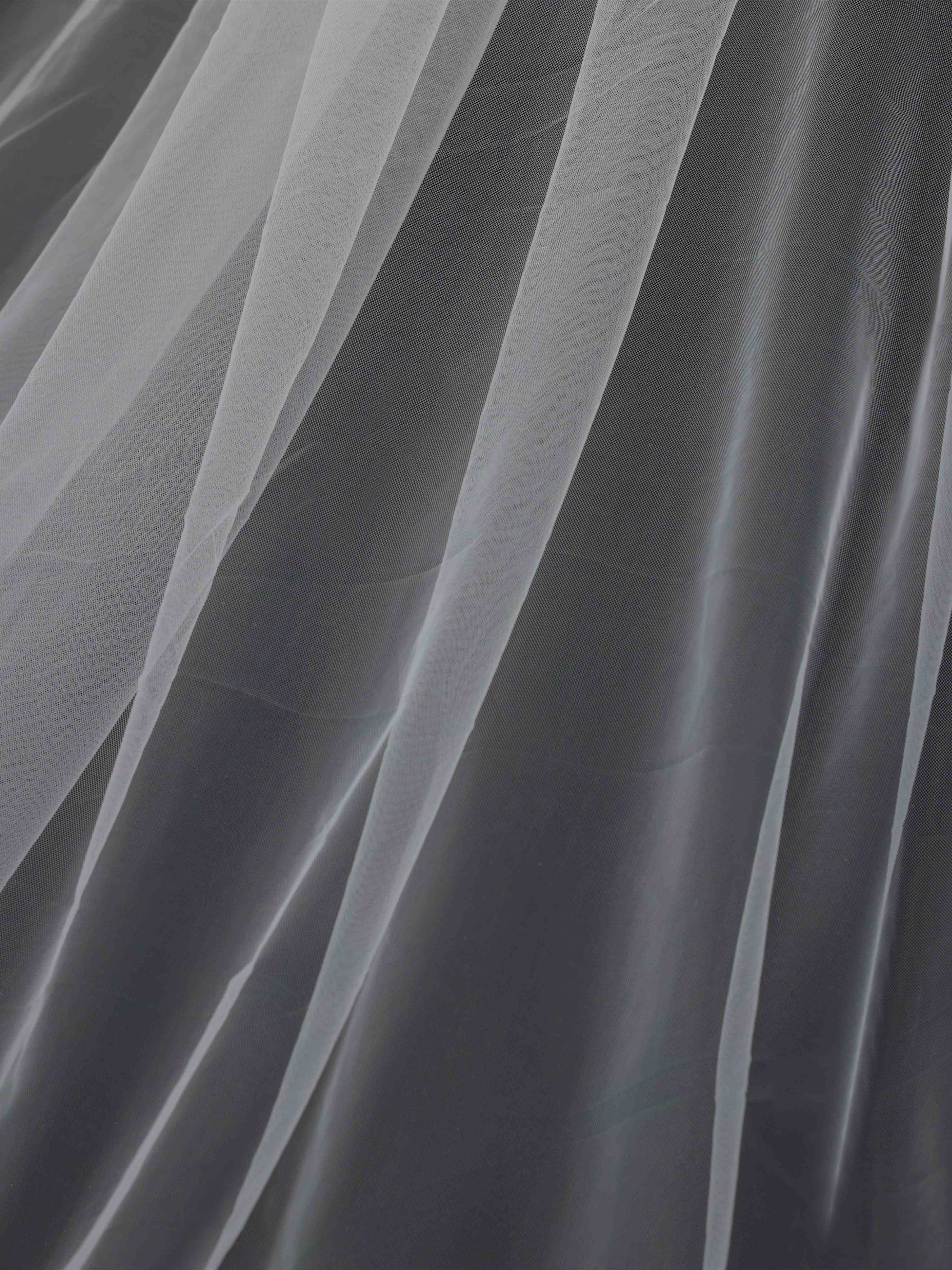 Cathedral Wedding Veil with Floral Lace Edge