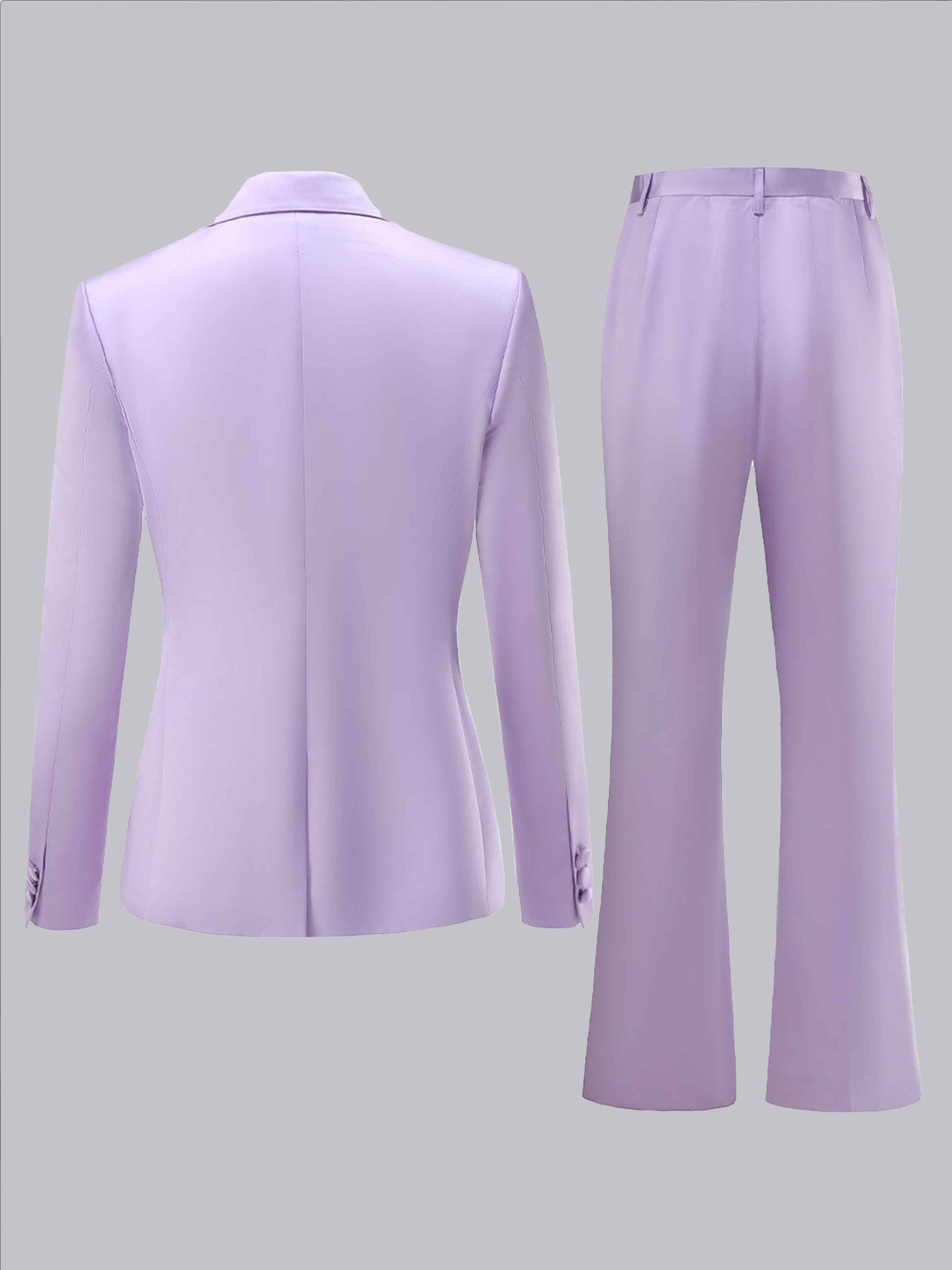 Chic Satin Wedding Blazer and Pants Suit Set For Women UK