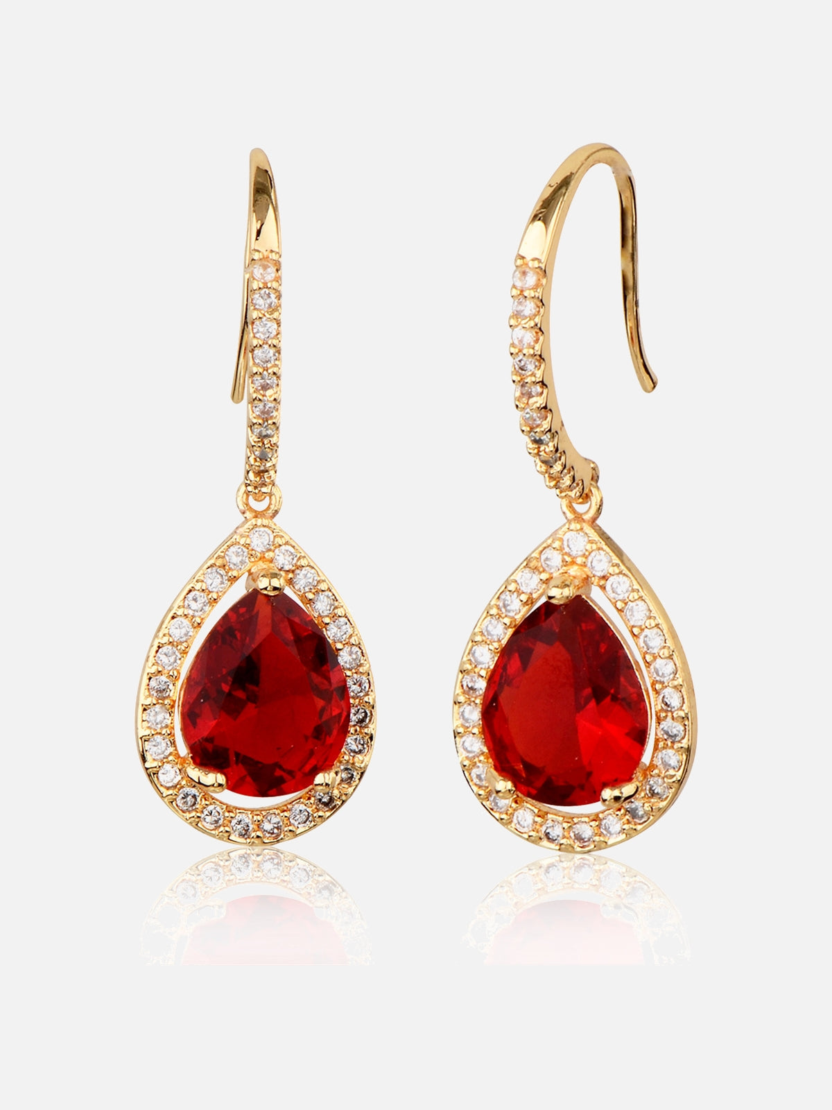 Colorful Crystal Teardrop Statement Earrings