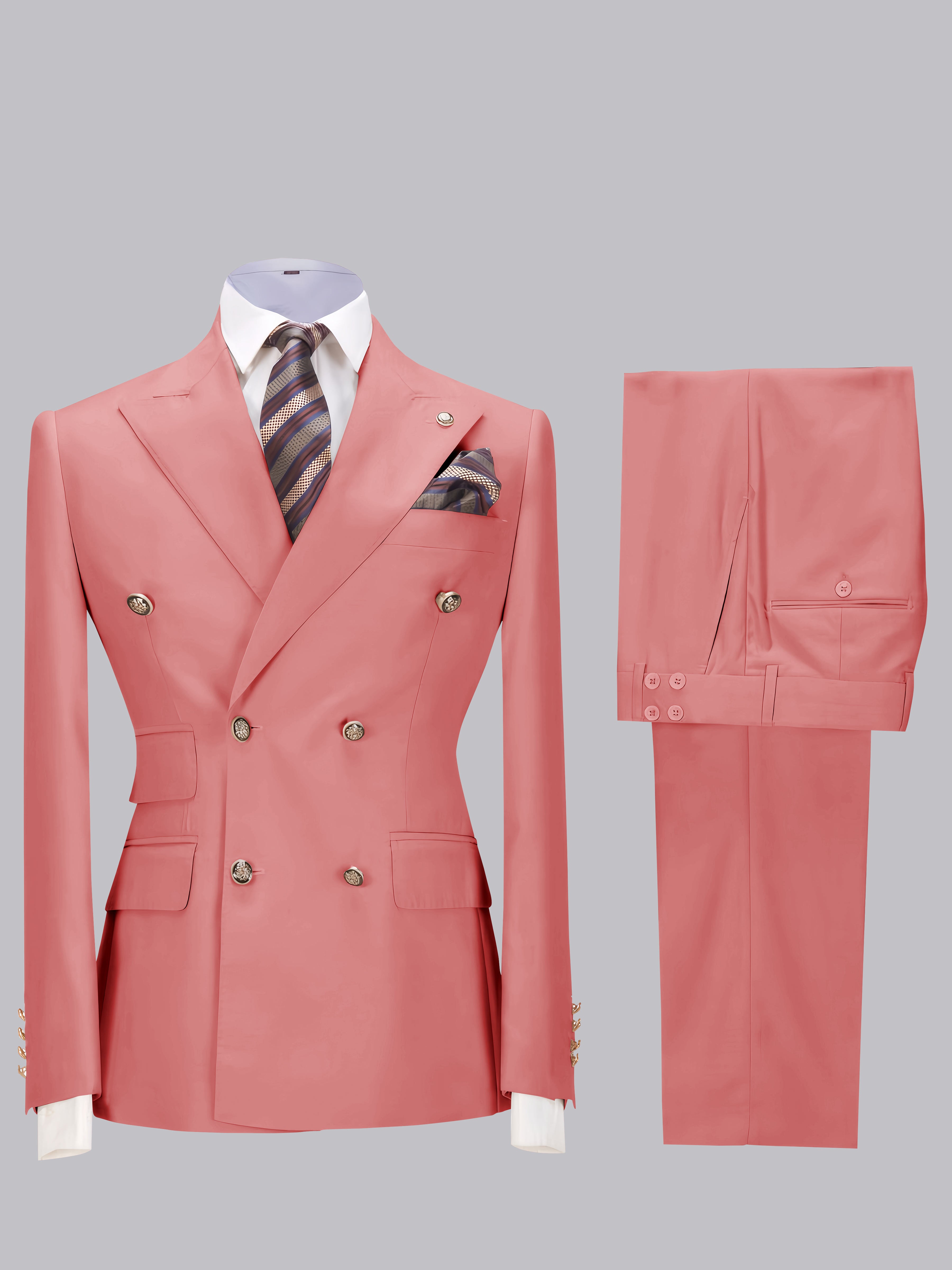 Refined Tailored Slim Fit Men's 2 Pieces Wedding Suits