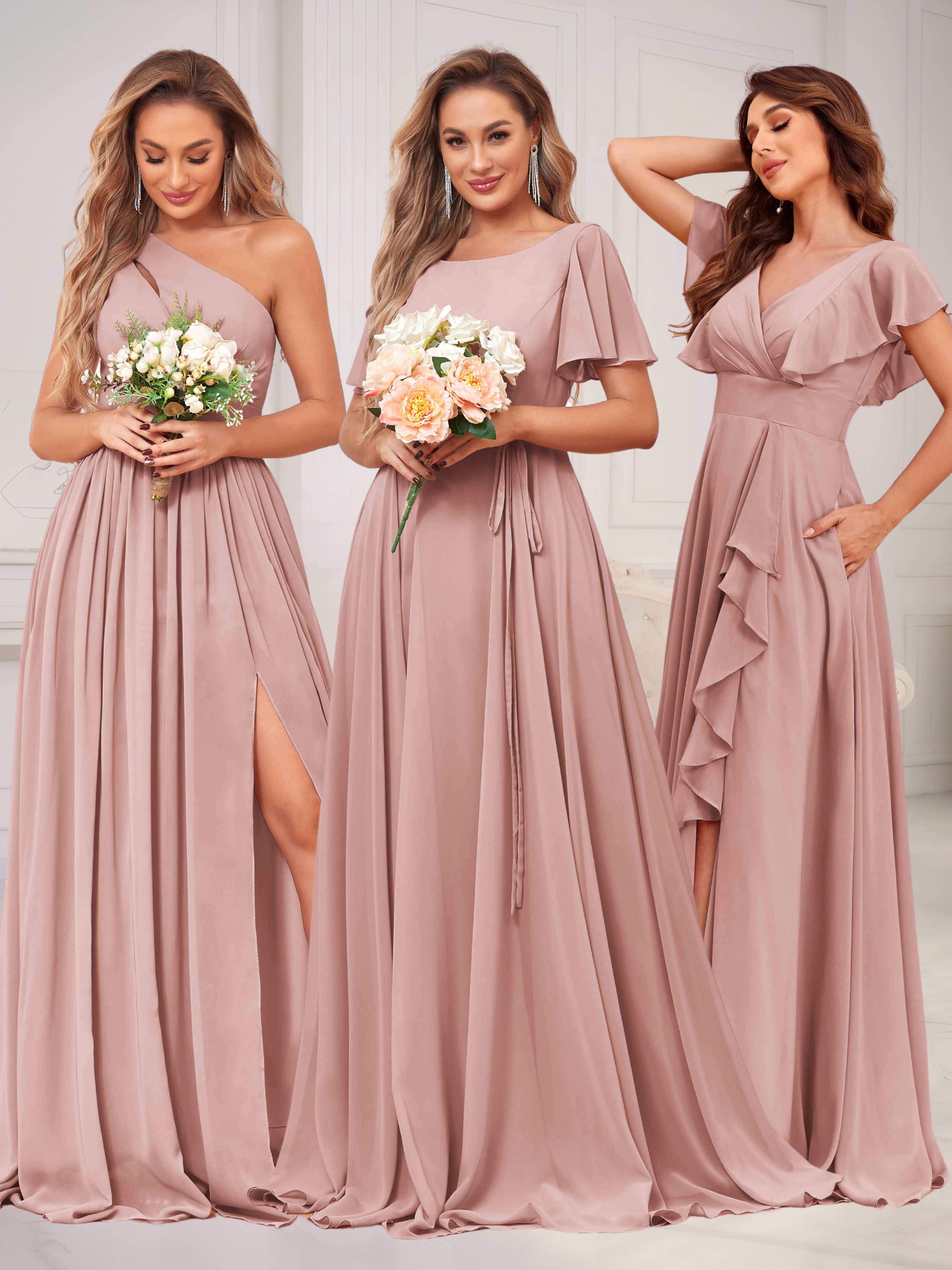 Dusty Rose Bridesmaid Dresses
