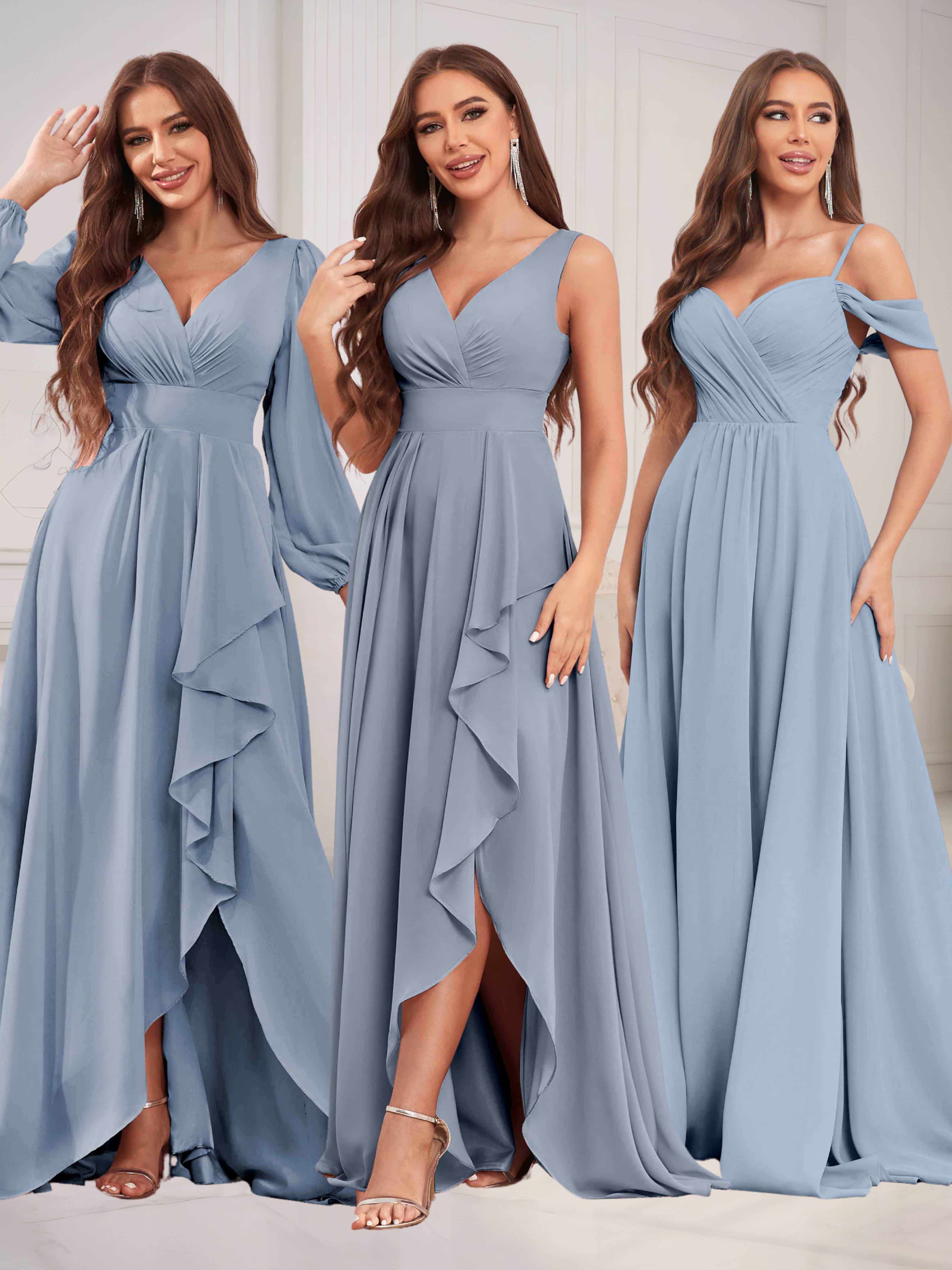 Dusty Blue Bridesmaid Dresses