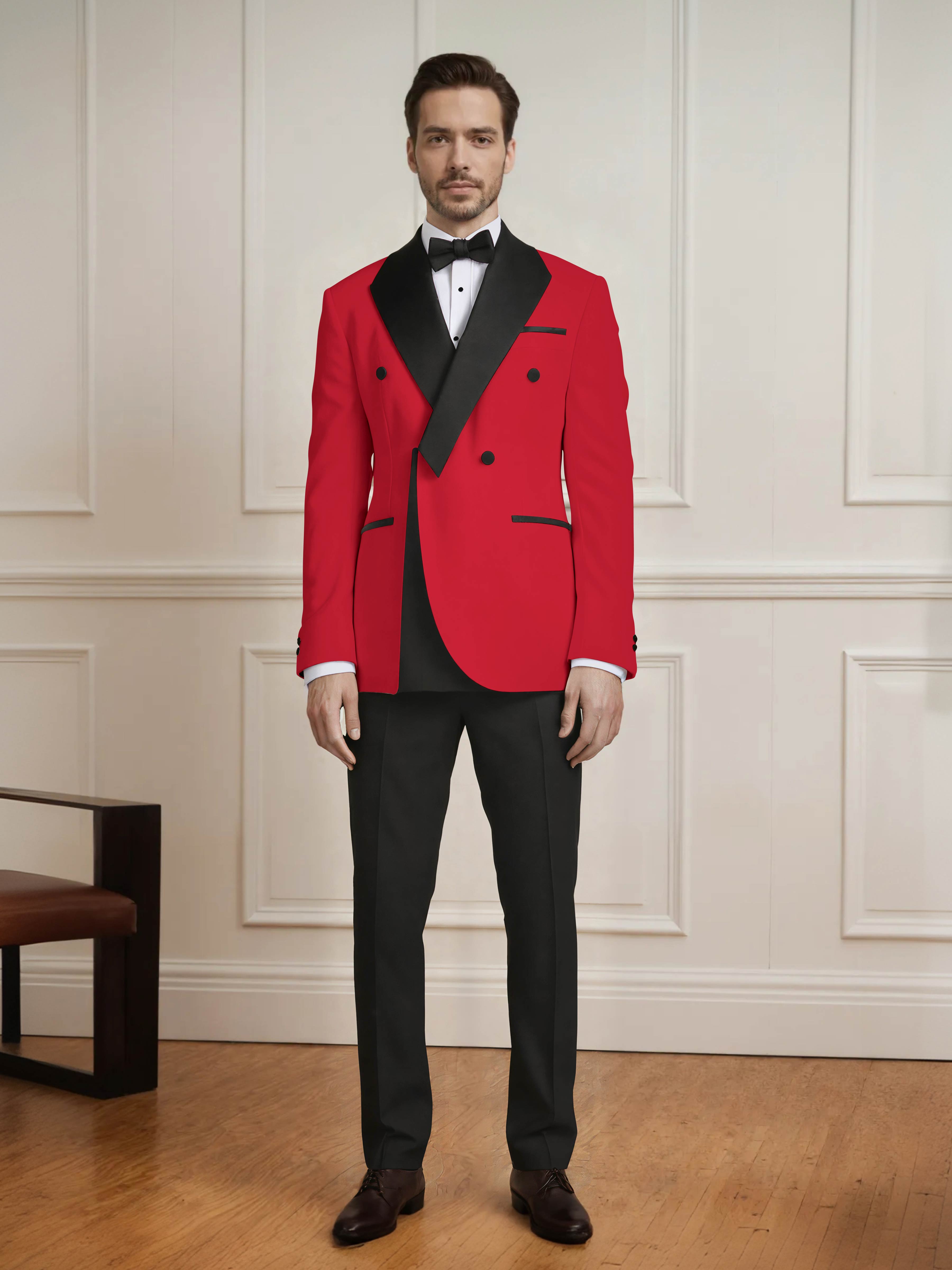 Fresh Men's Color Block 2 Pieces Notch Lapel Wedding & Prom Suit