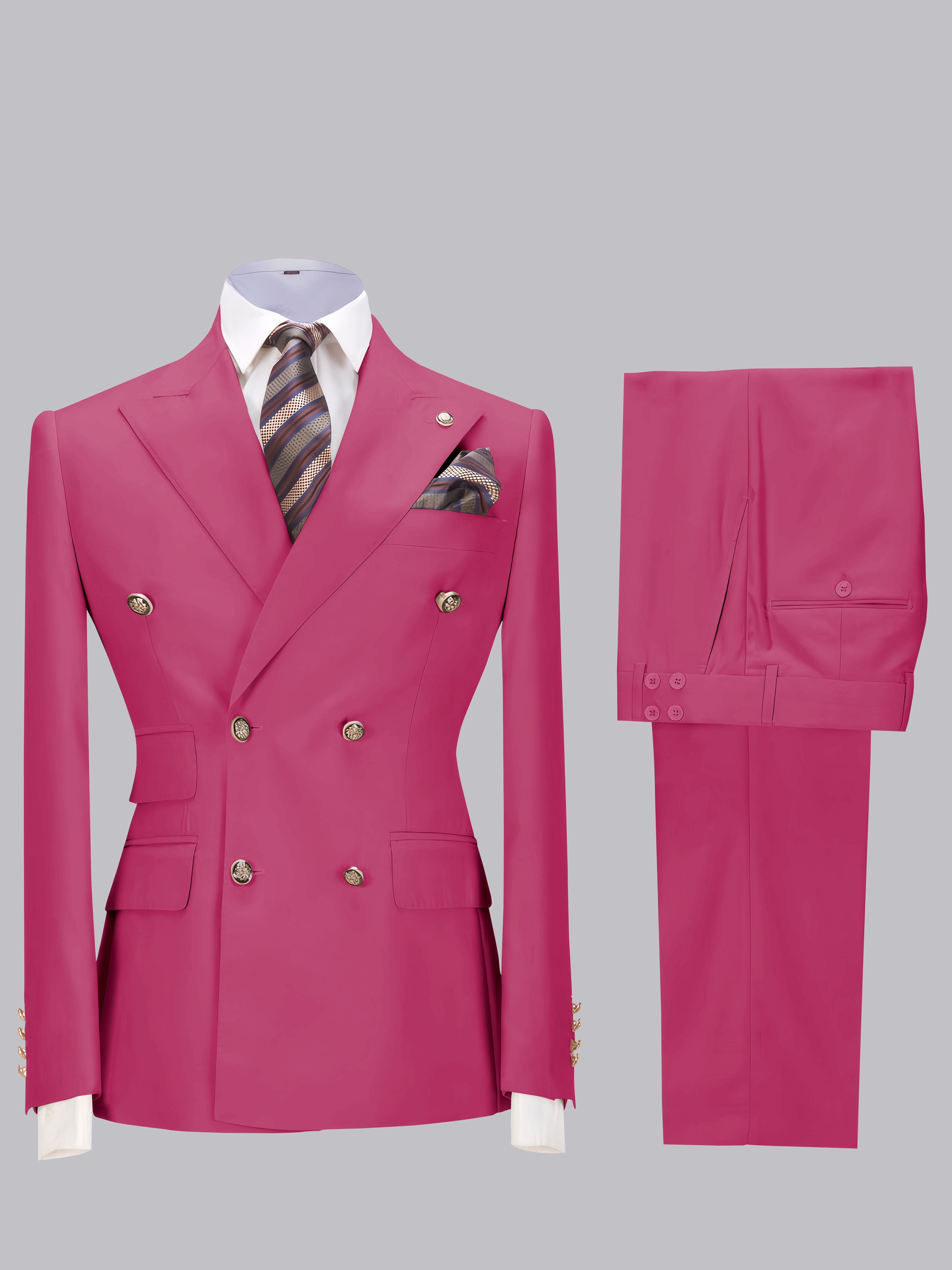 Refined Tailored Slim Fit Men's 2 Pieces Wedding Suits