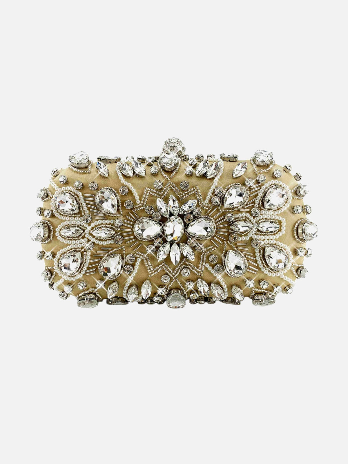 Jeweled Rhinestone Box Clutch for Parties