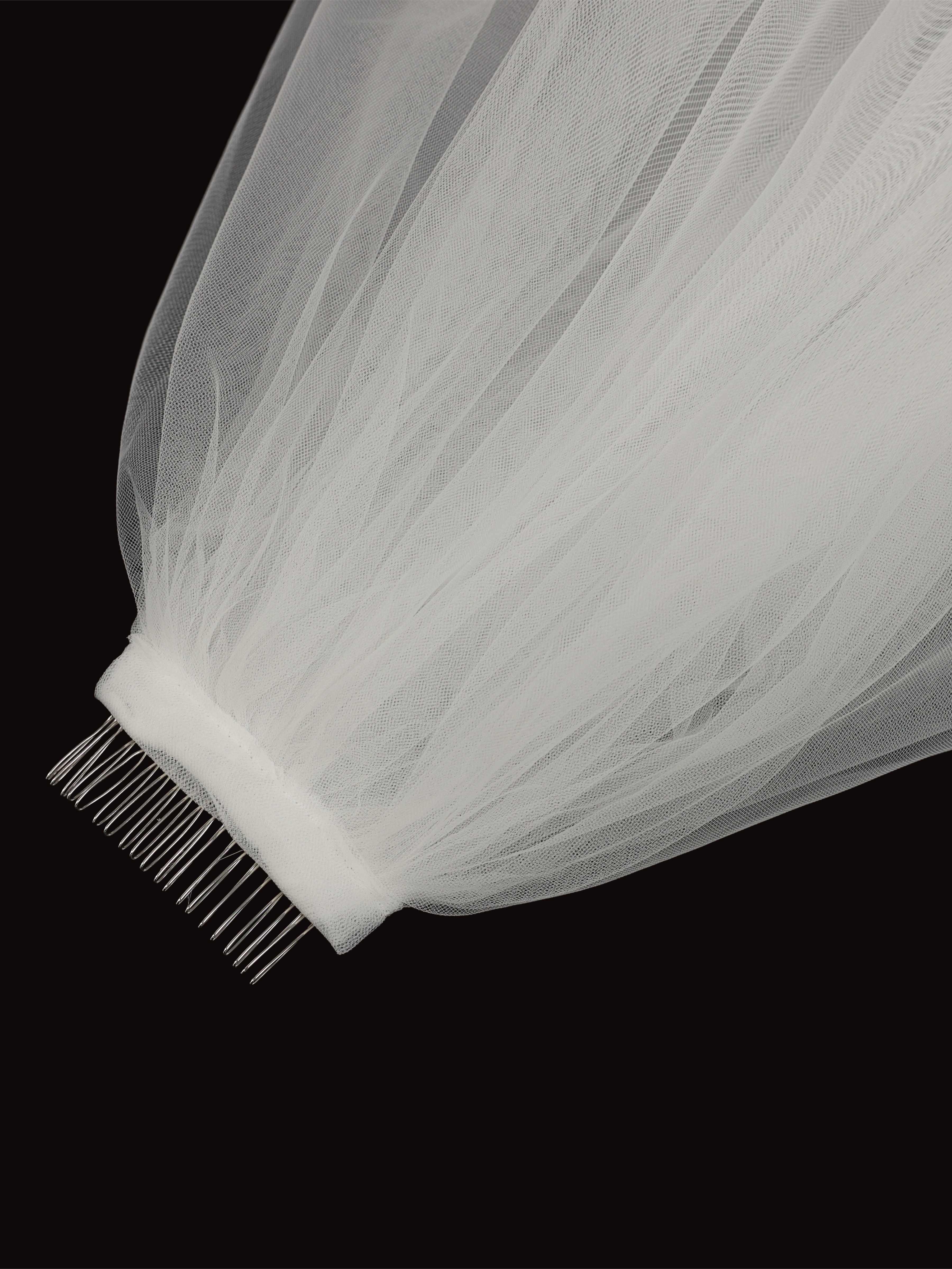Layered Tulle Bridal Veil with Comb