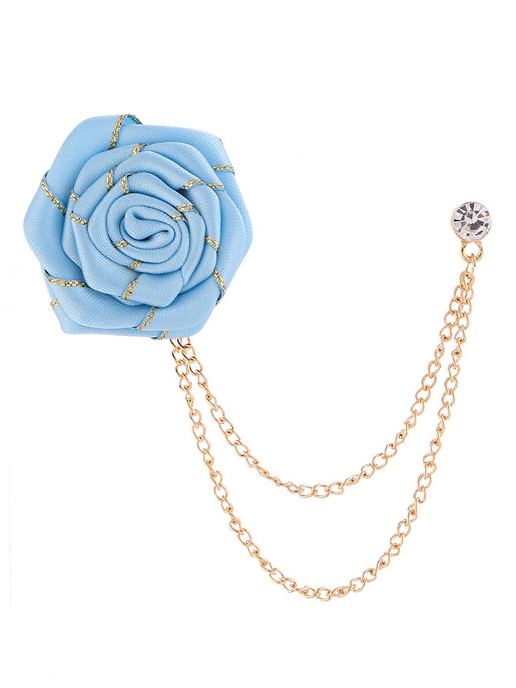 Pomuyoo Trendy Rose Flower Lapel Pins for Men's Suit UK