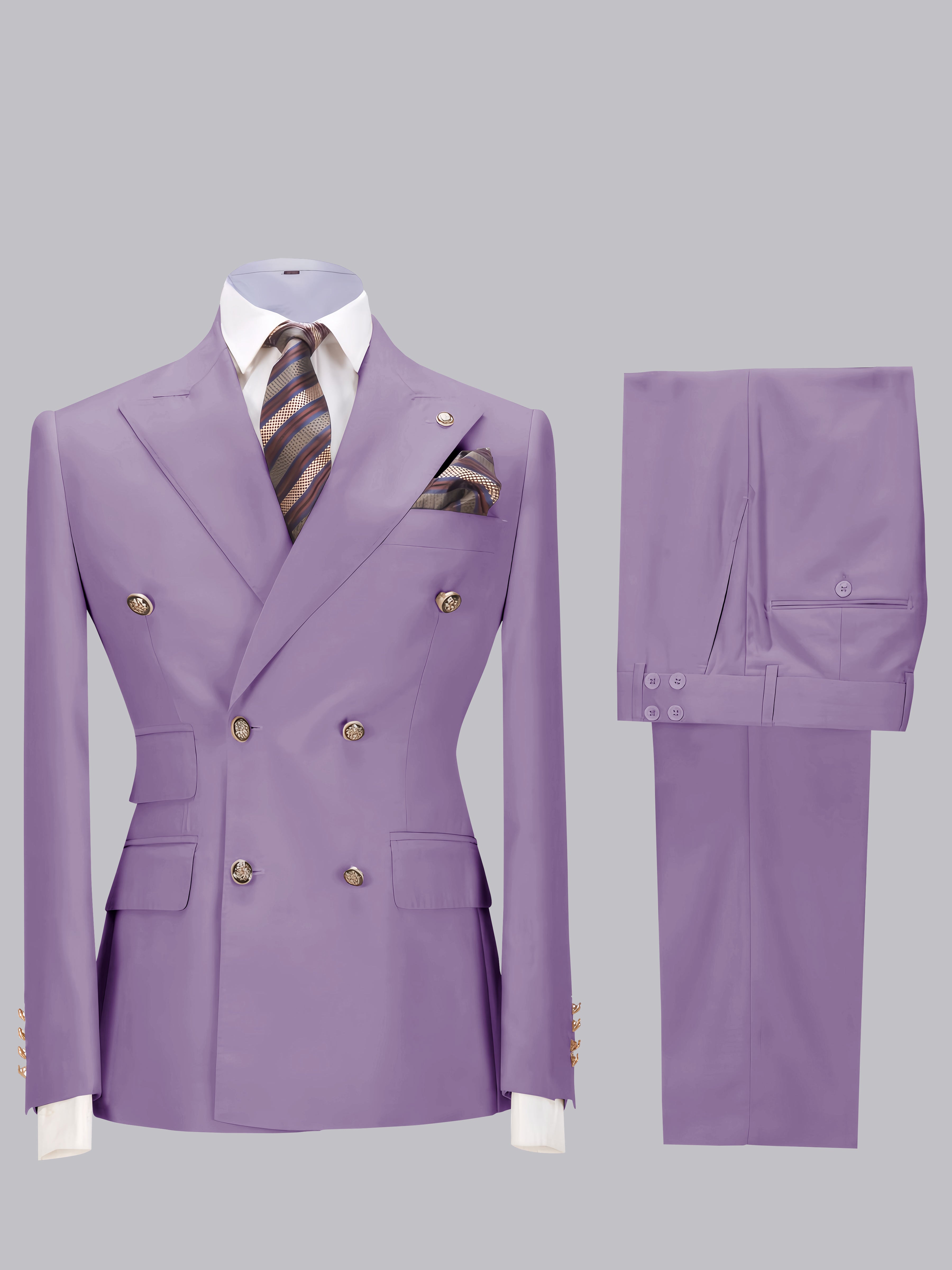 Refined Tailored Slim Fit Men's 2 Pieces Wedding Suits