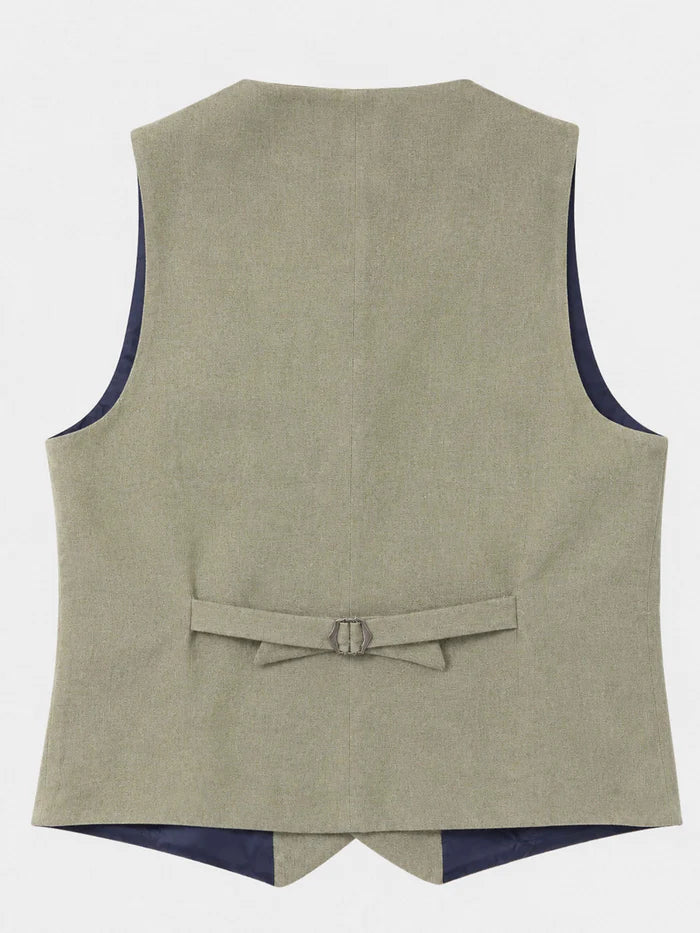Men's Linen Vest & Pants Set For Summer Wedding & Vacation UK