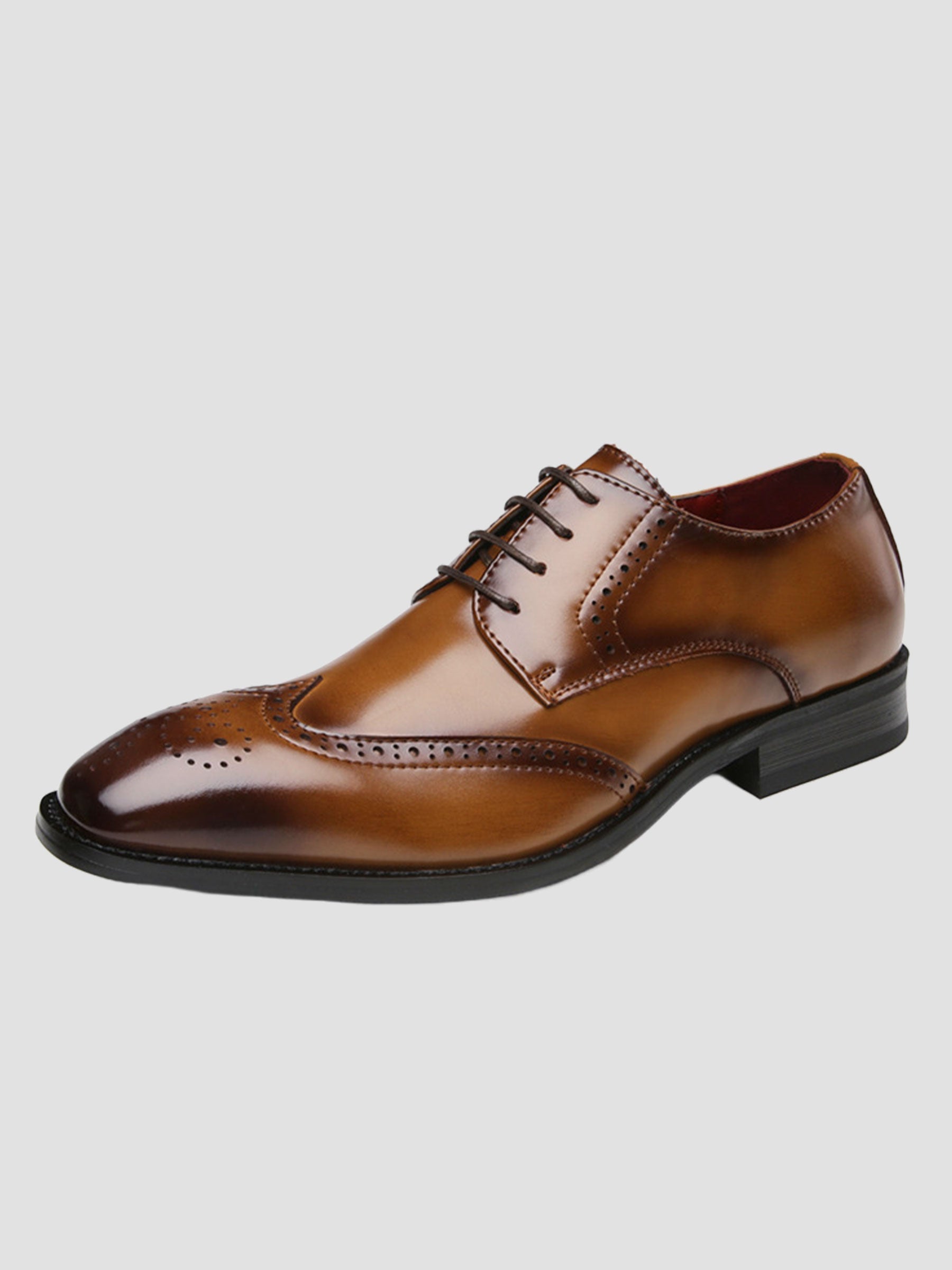 Men's Classic Wingtip Derby Dress Shoes UK