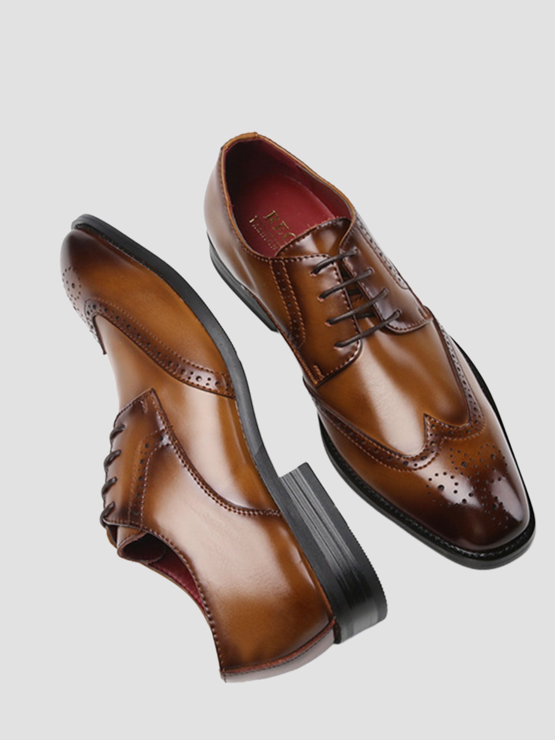 Men's Classic Wingtip Derby Dress Shoes UK