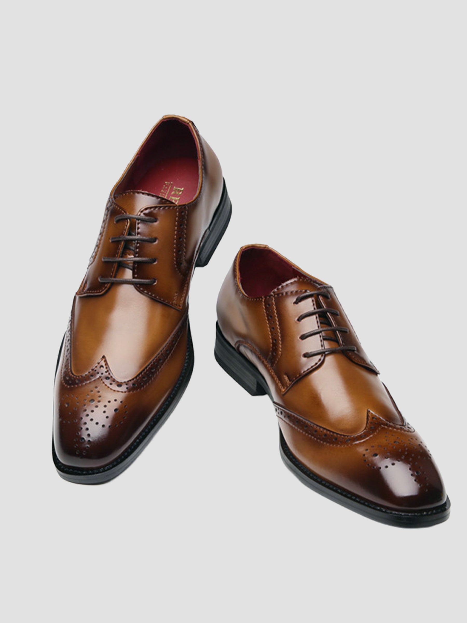 Men's Classic Wingtip Derby Dress Shoes UK