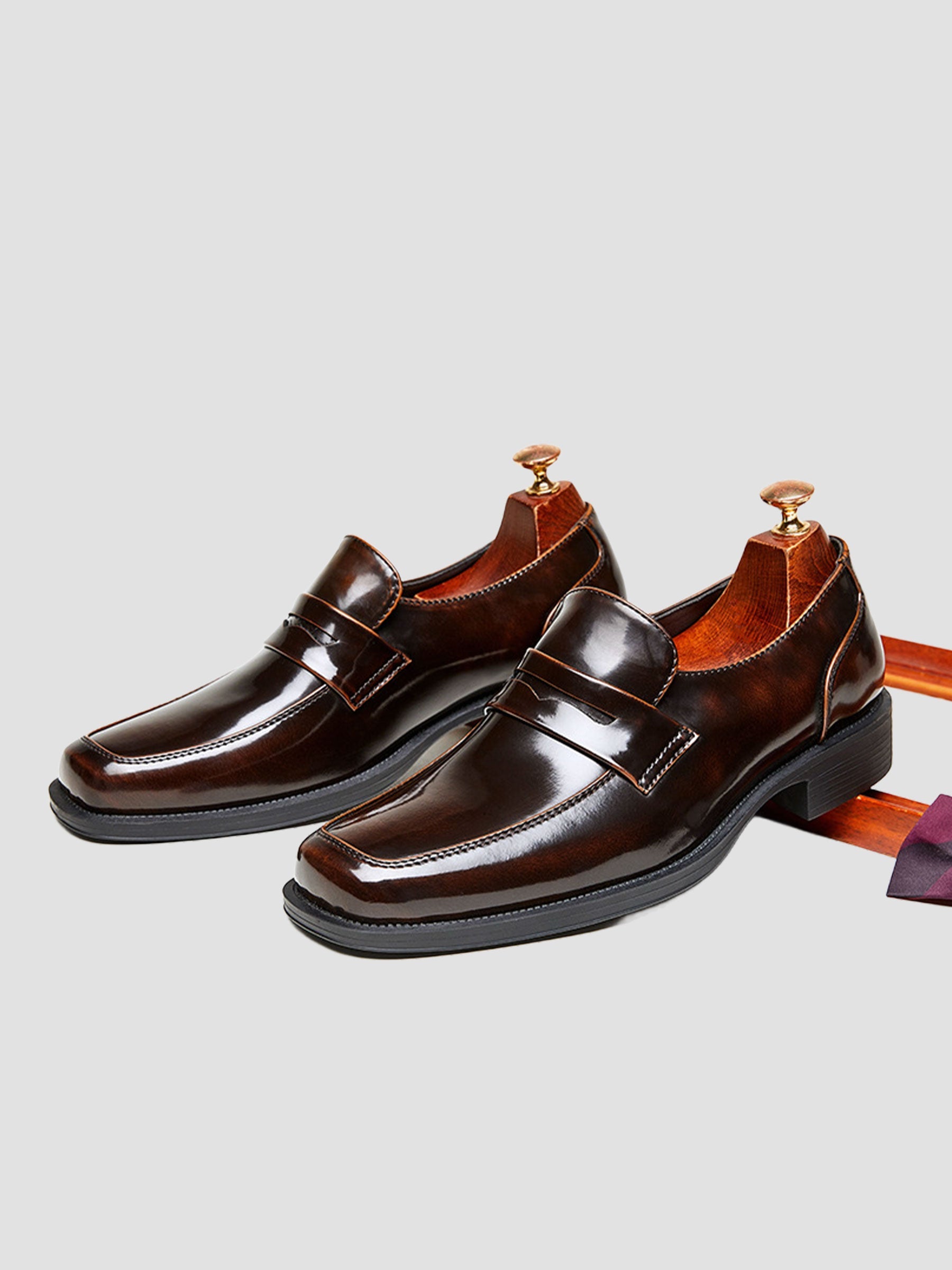 Men's Patent Leather Penny Loafers UK