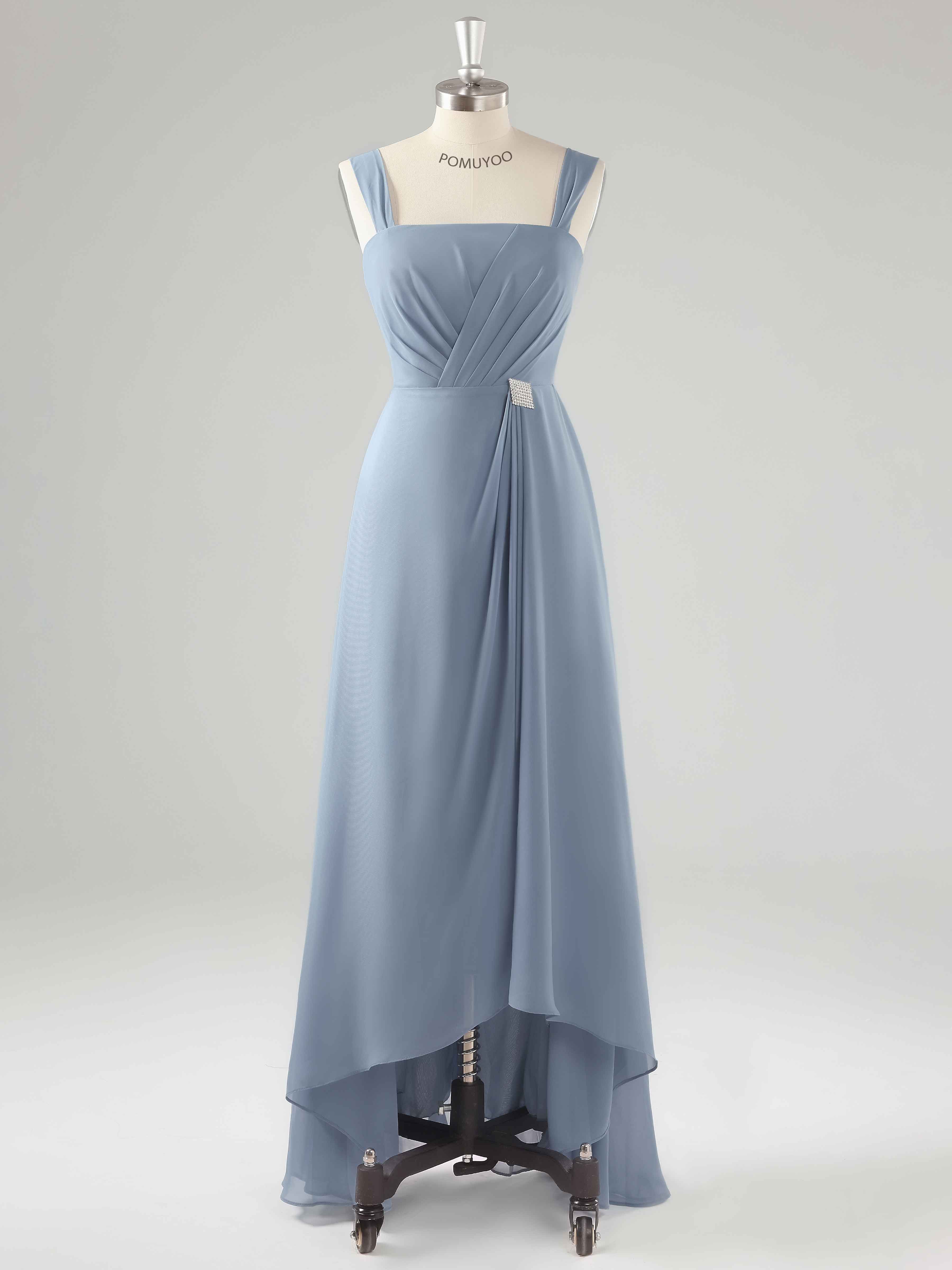 Modern A-Line 2 Pieces High Low Chiffon Mother of The Bride Dresses