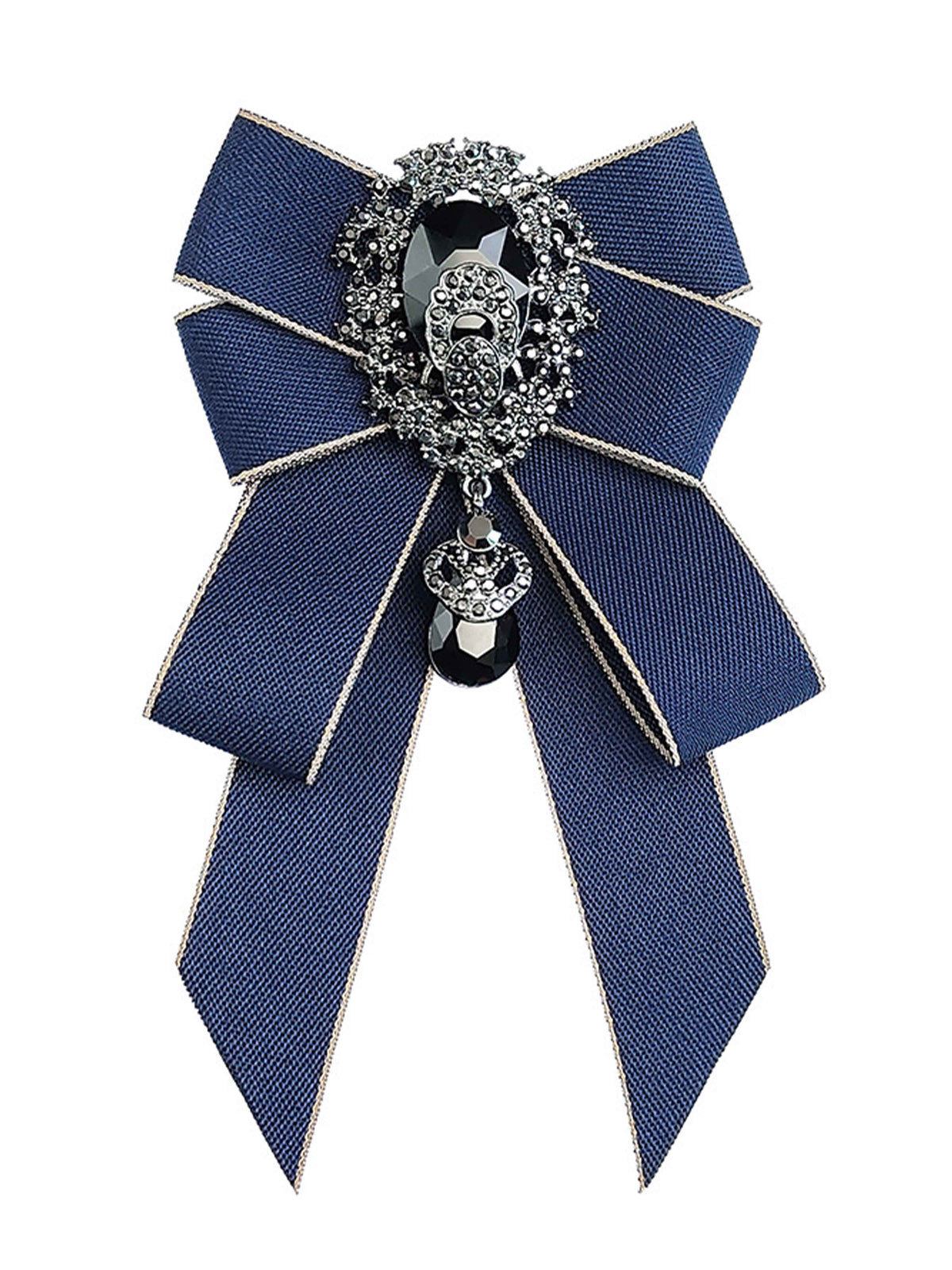 Men's Rhinestone Ribbon Bow Tie Brooch for Suits & Formal Wear UK