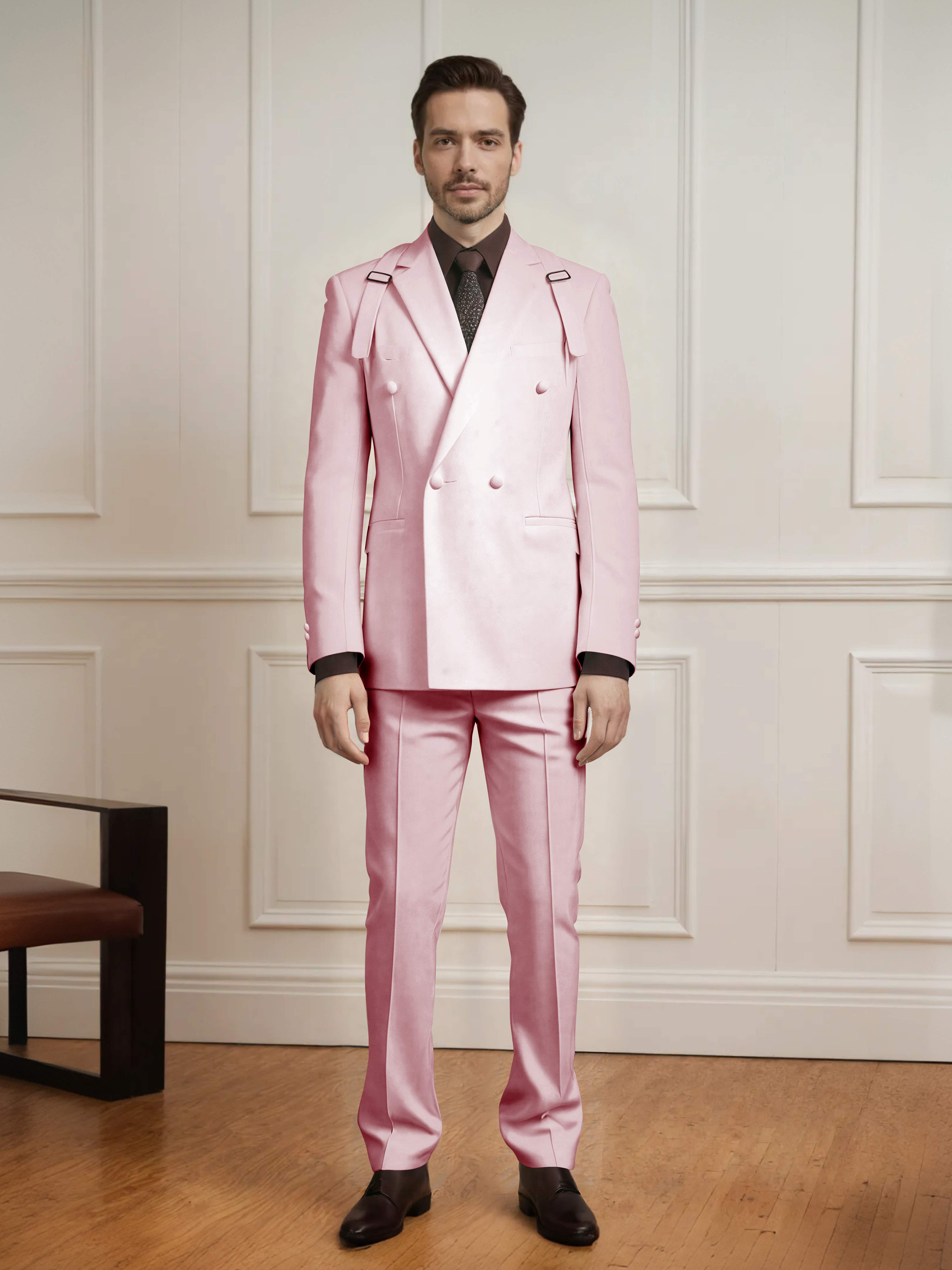 Popular Classic Men's Double Breasted 2 Pieces Wedding Suits