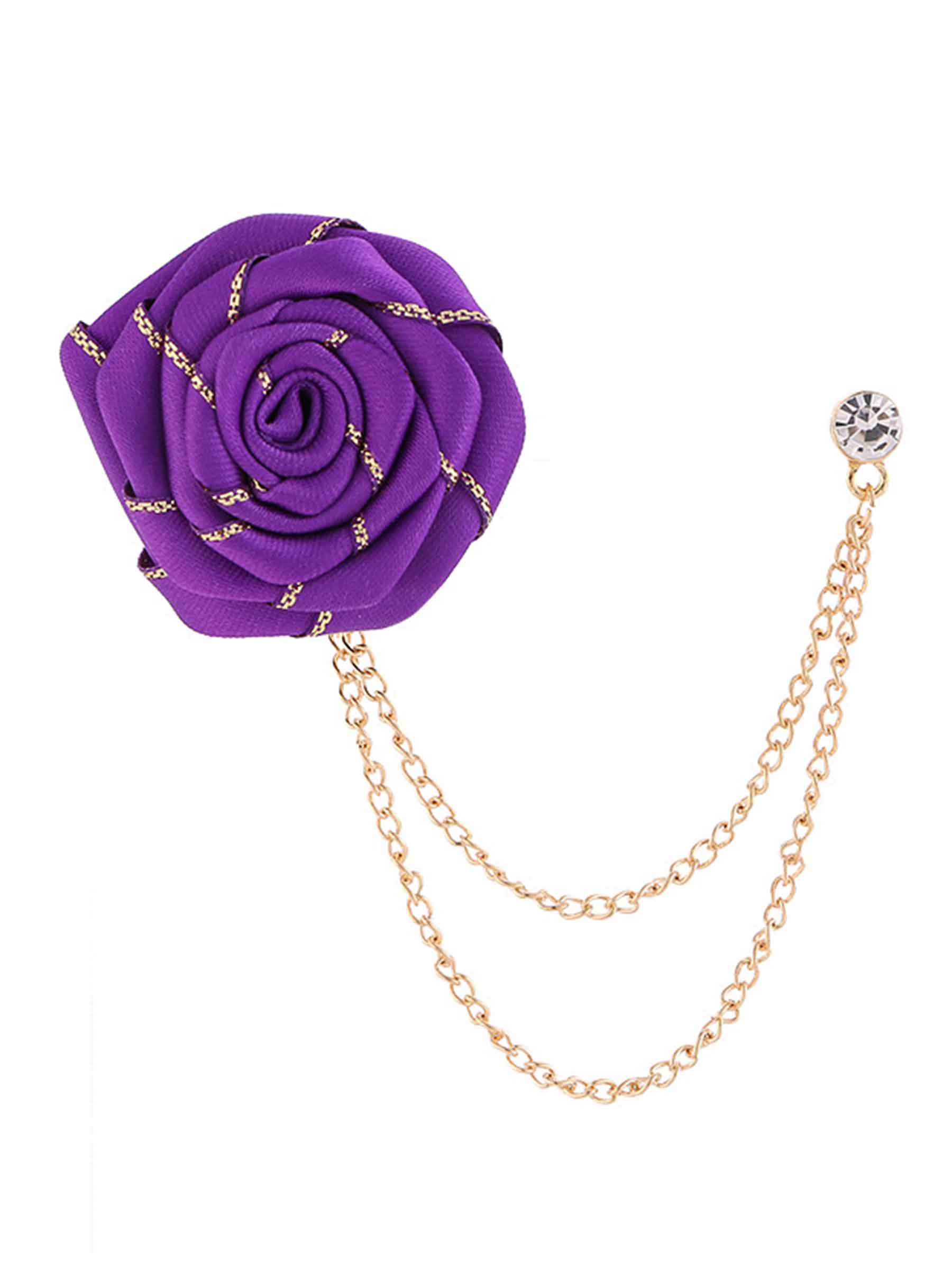 Pomuyoo Trendy Rose Flower Lapel Pins for Men's Suit UK