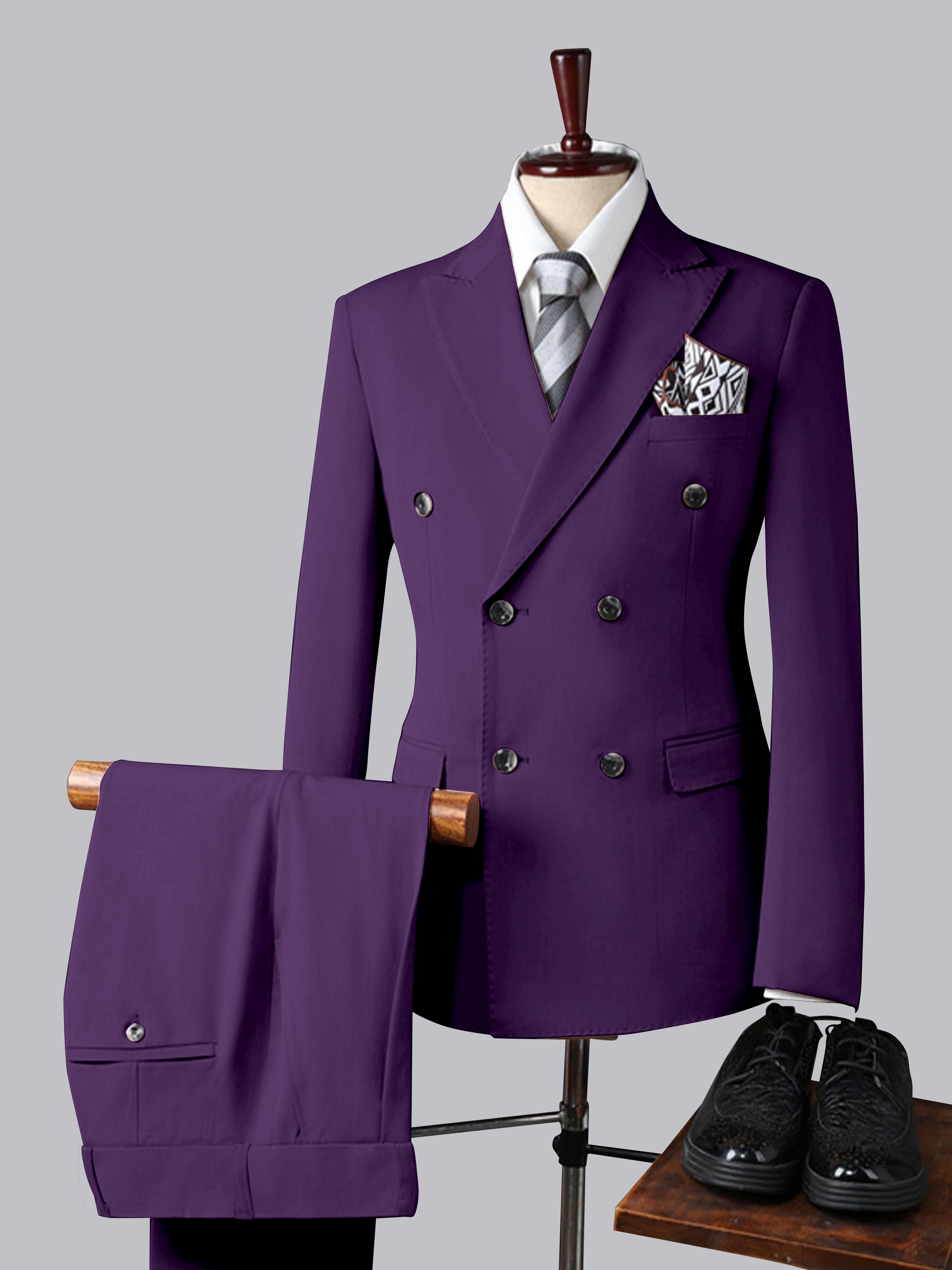 Men's Slim Fit Double Breasted 3 Pieces Wedding Suits