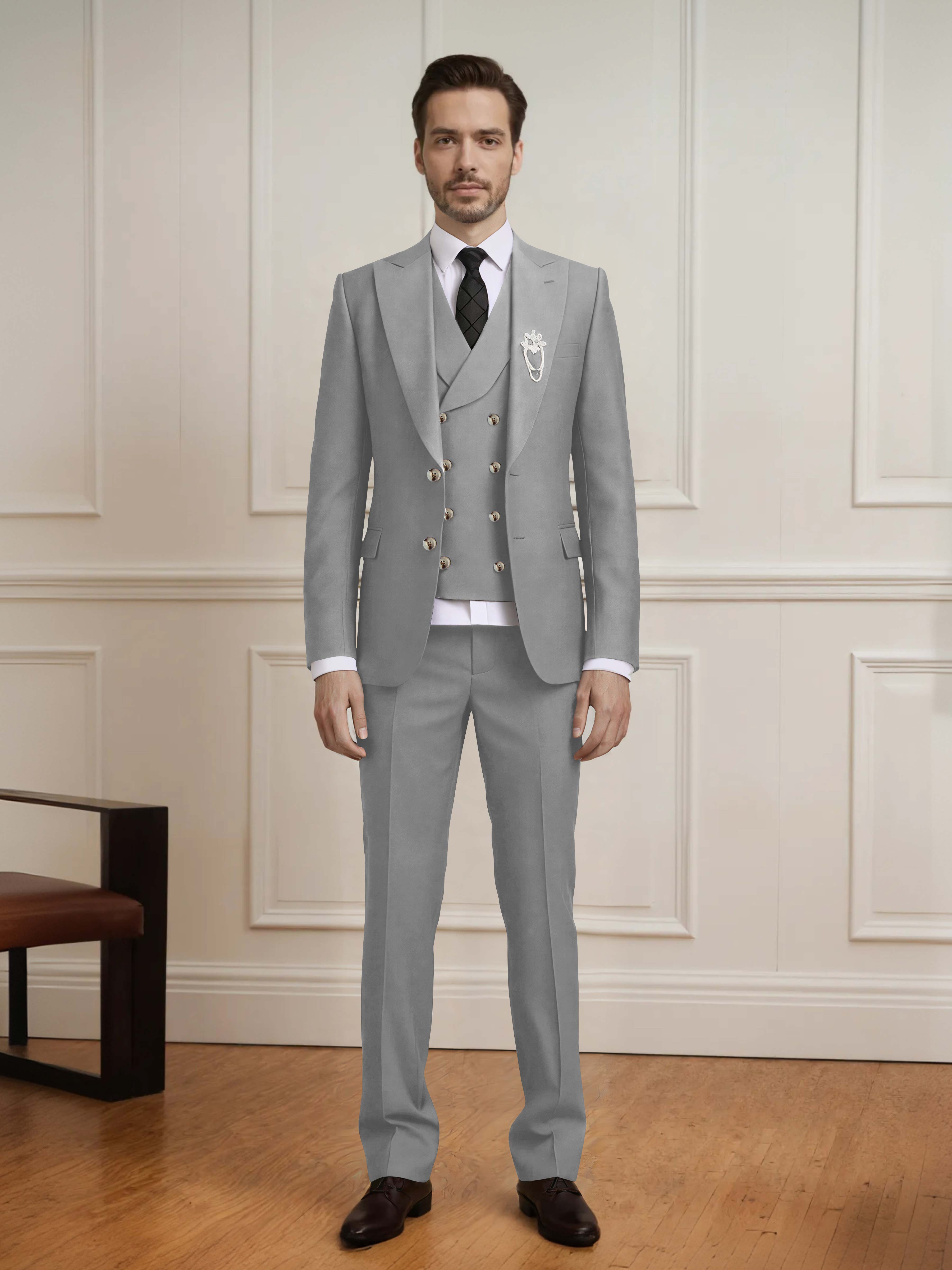 Quality Men's Single Breasted 3 Pieces Wedding Suit