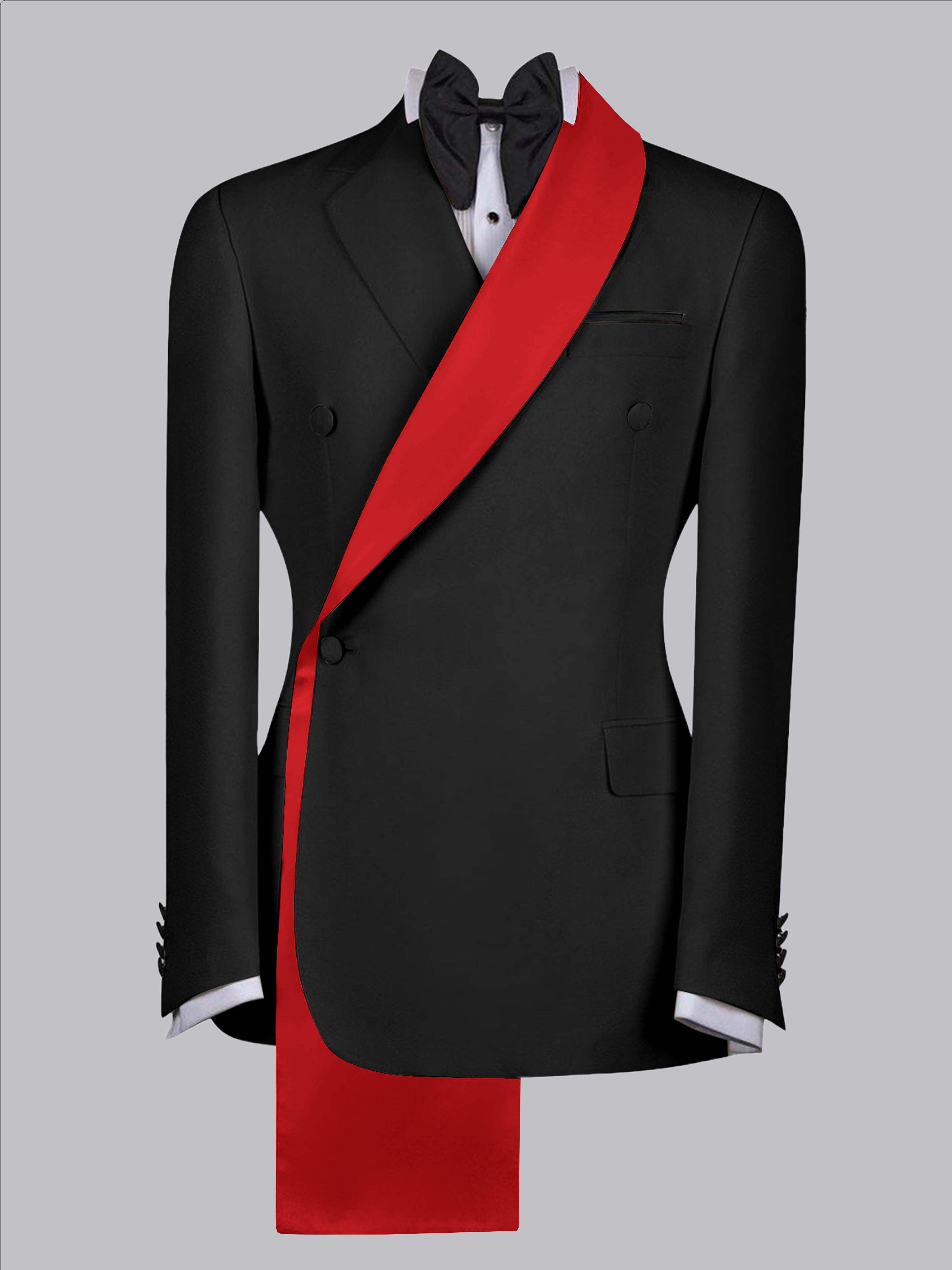 Handsome Men's Contrast Trim Shawl Lapel One Button Suit Jacket
