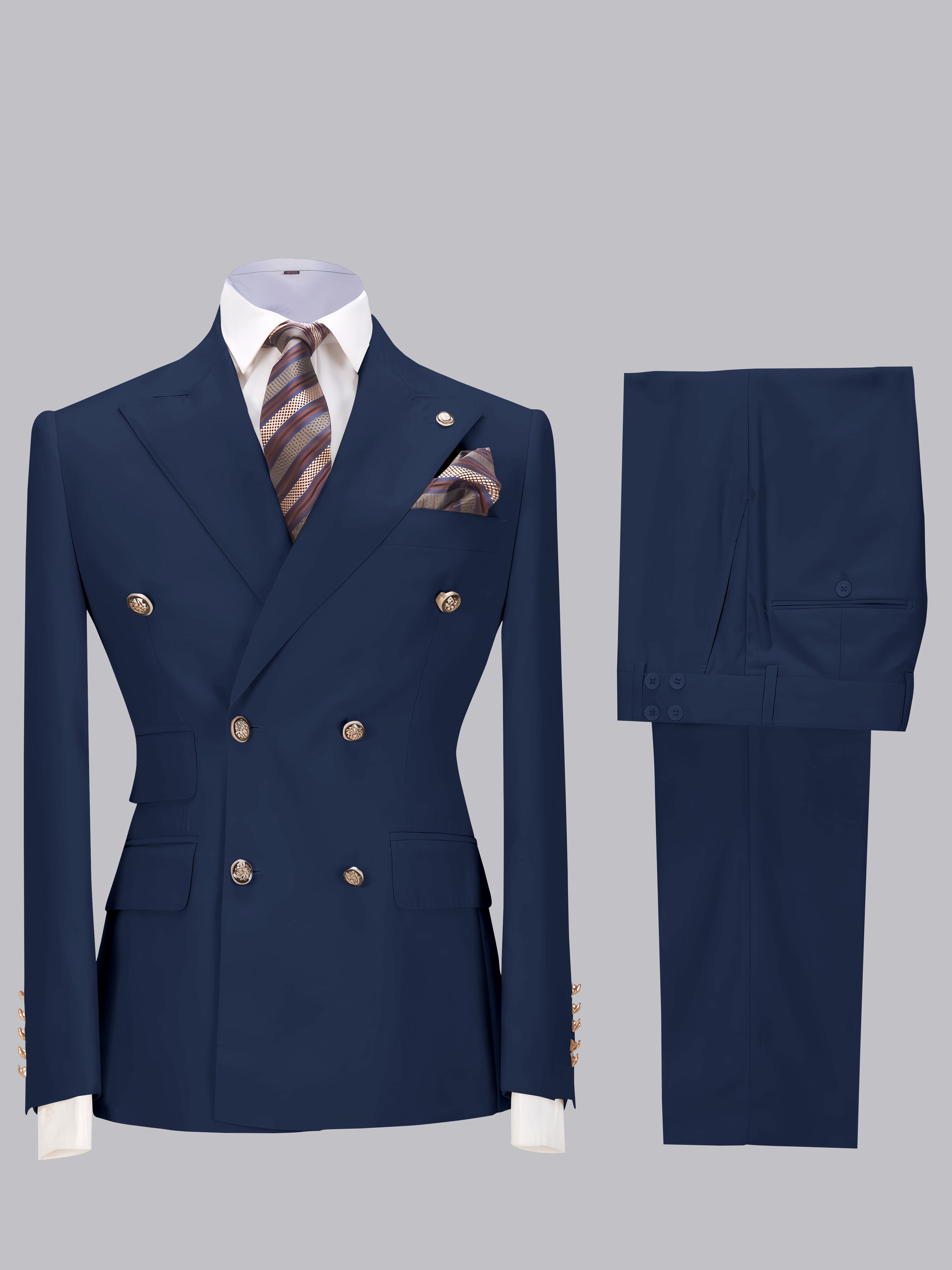 Refined Tailored Slim Fit Men's 2 Pieces Wedding Suits