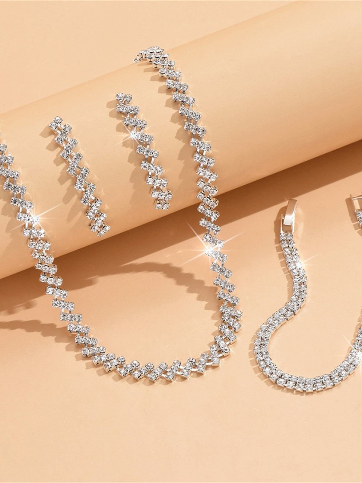 Rhinestone Bridal Statement Jewelry Set