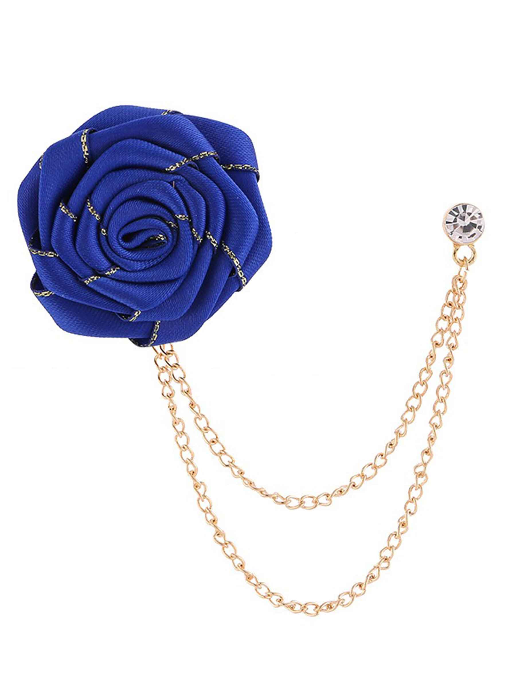 Pomuyoo Trendy Rose Flower Lapel Pins for Men's Suit UK