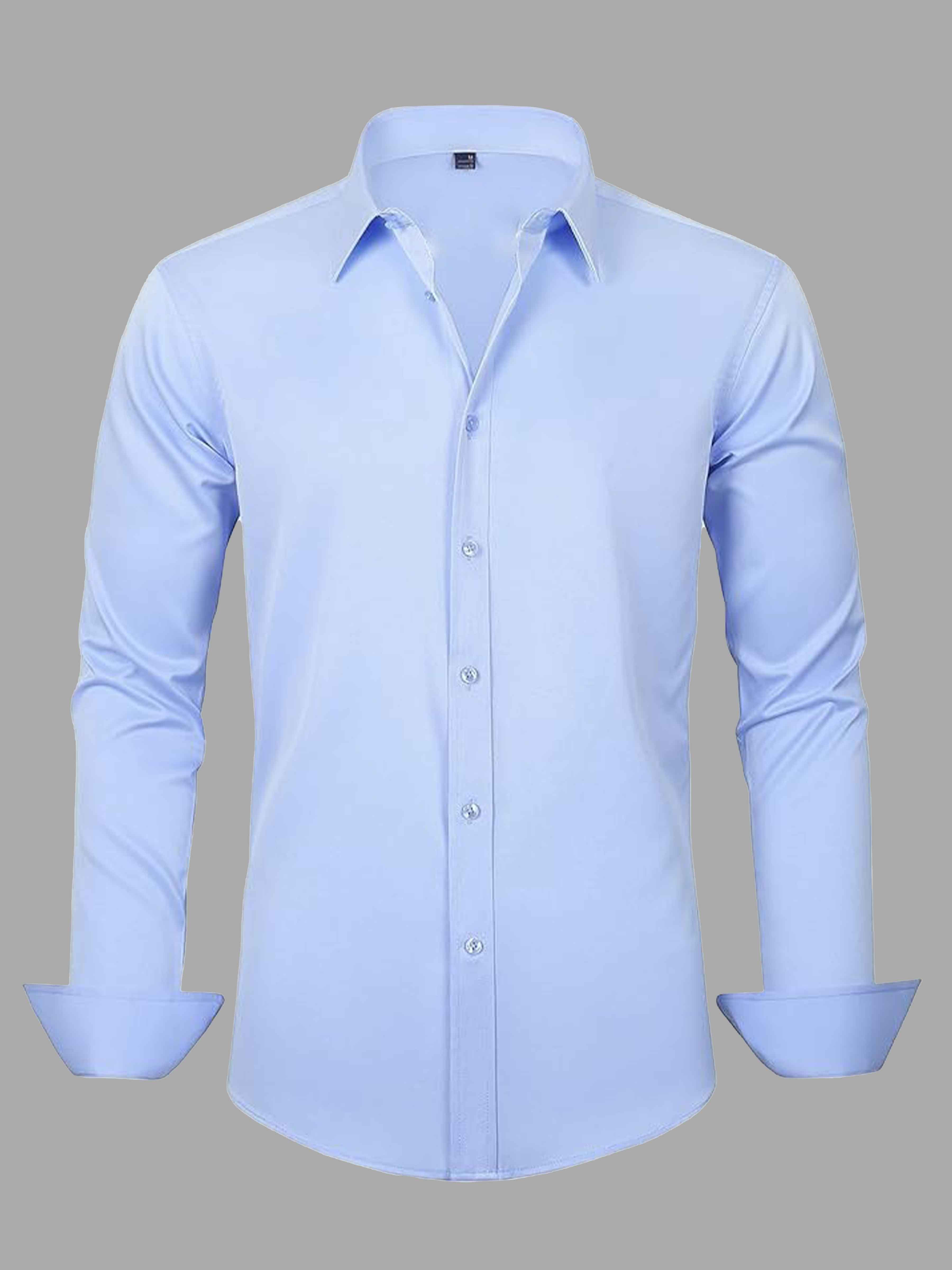 Men's Stretch Non-Iron Dress Shirt for Wedding & Prom UK