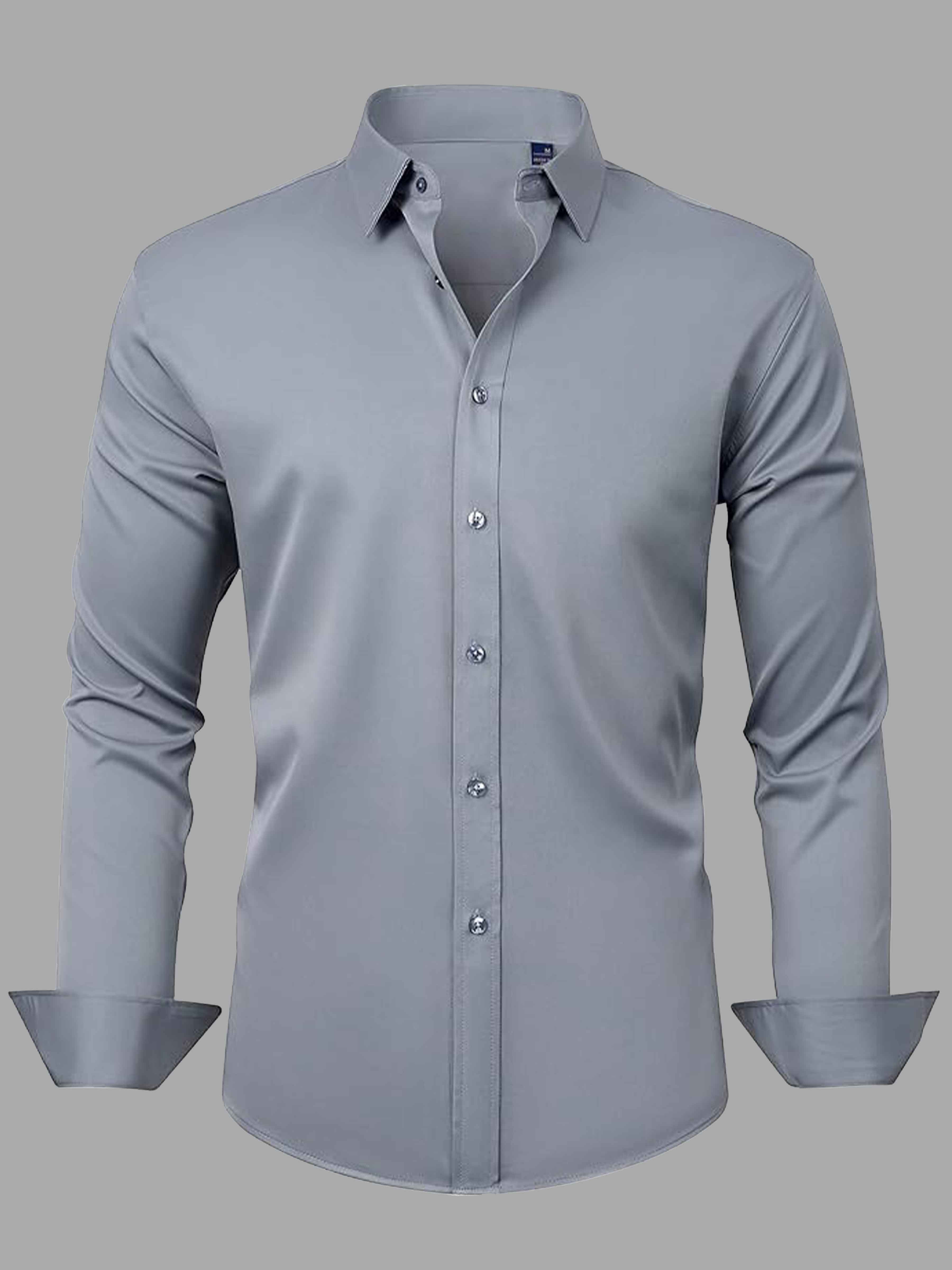 Men's Stretch Non-Iron Dress Shirt for Wedding & Prom UK