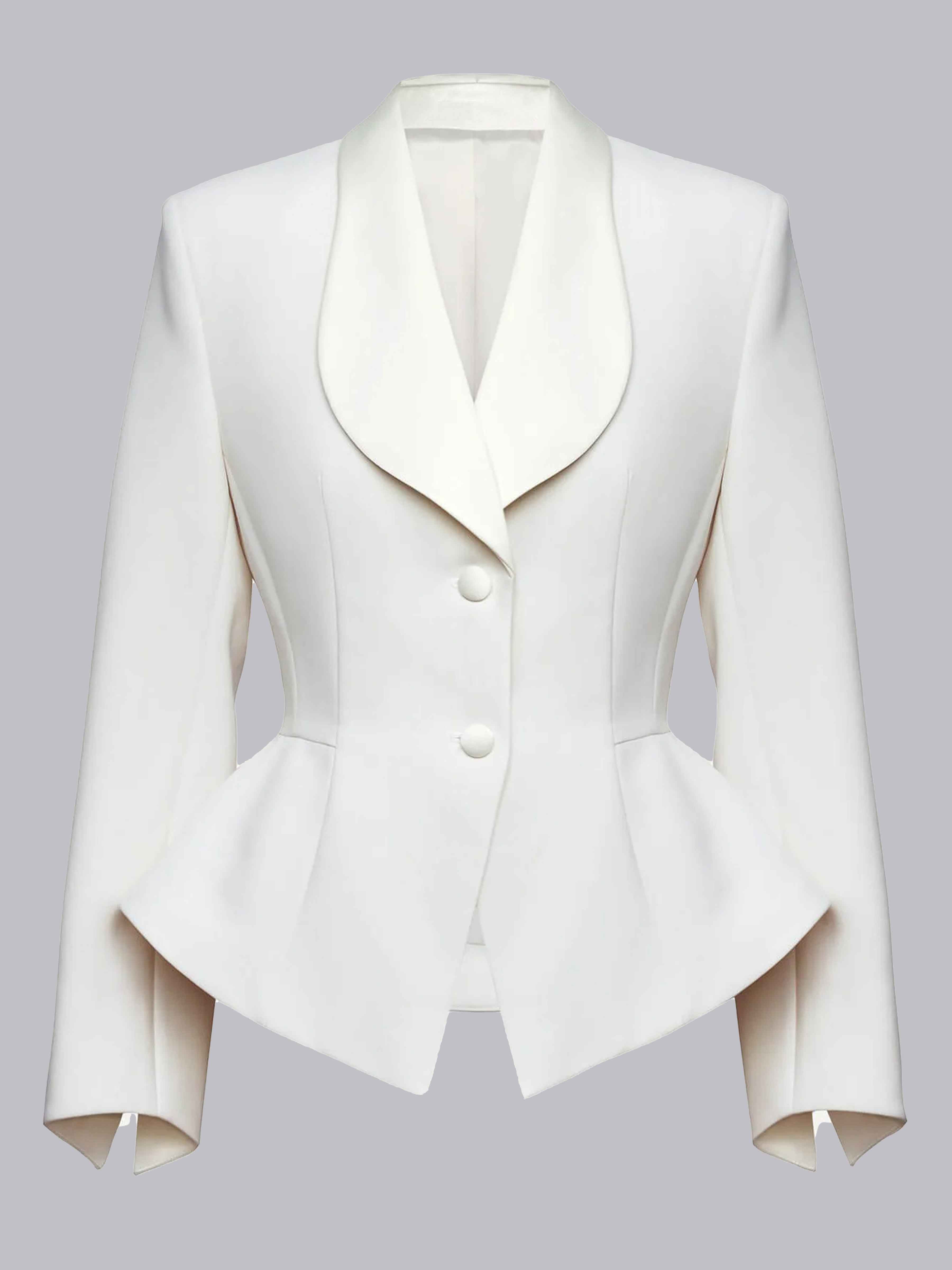 Slim Fit Women's 2 Pieces Shawl Lapel Two Button Guest Suit UK