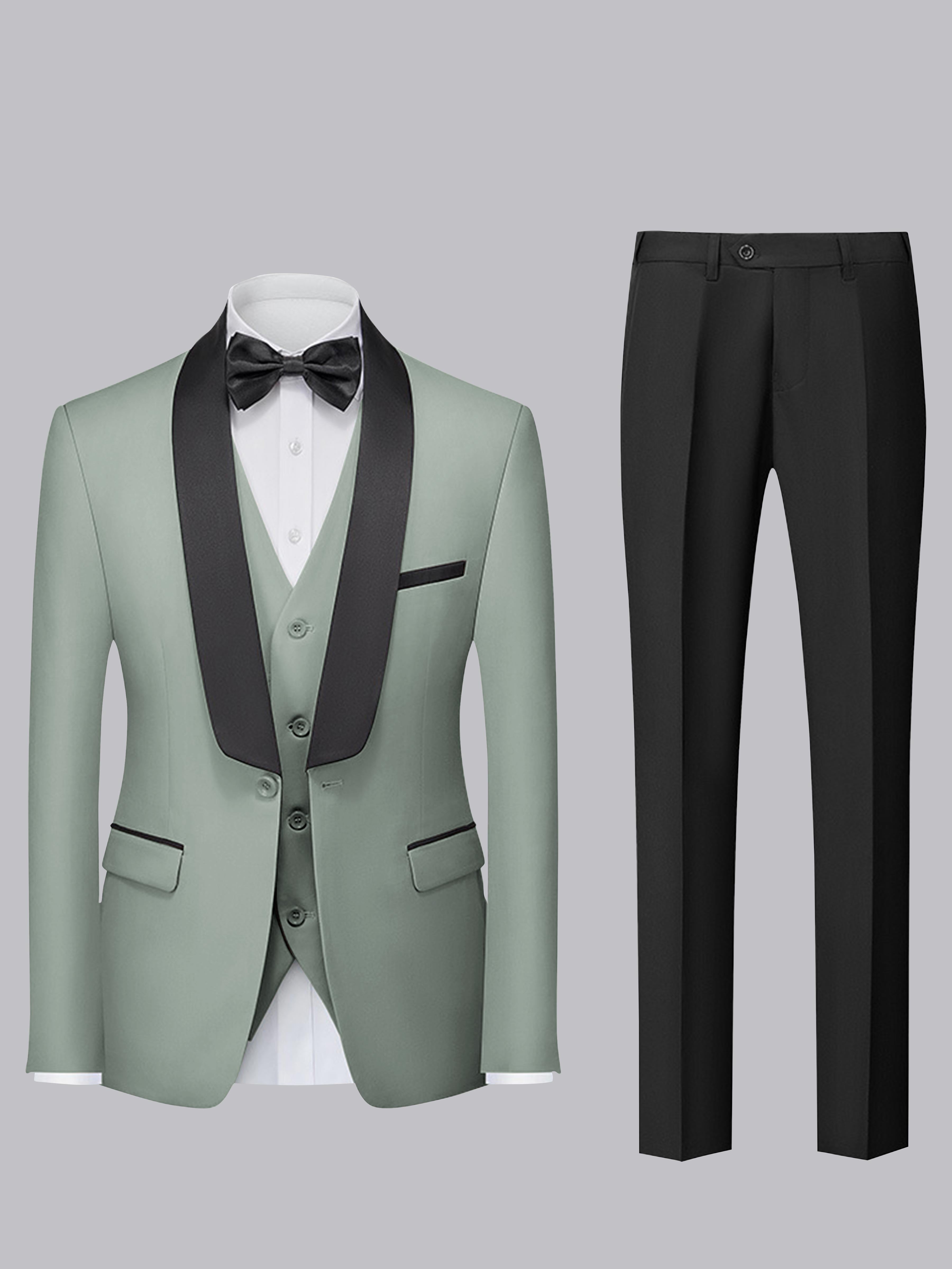 Tailored Men's Single Button 3 Pieces Ceremony Style Suits