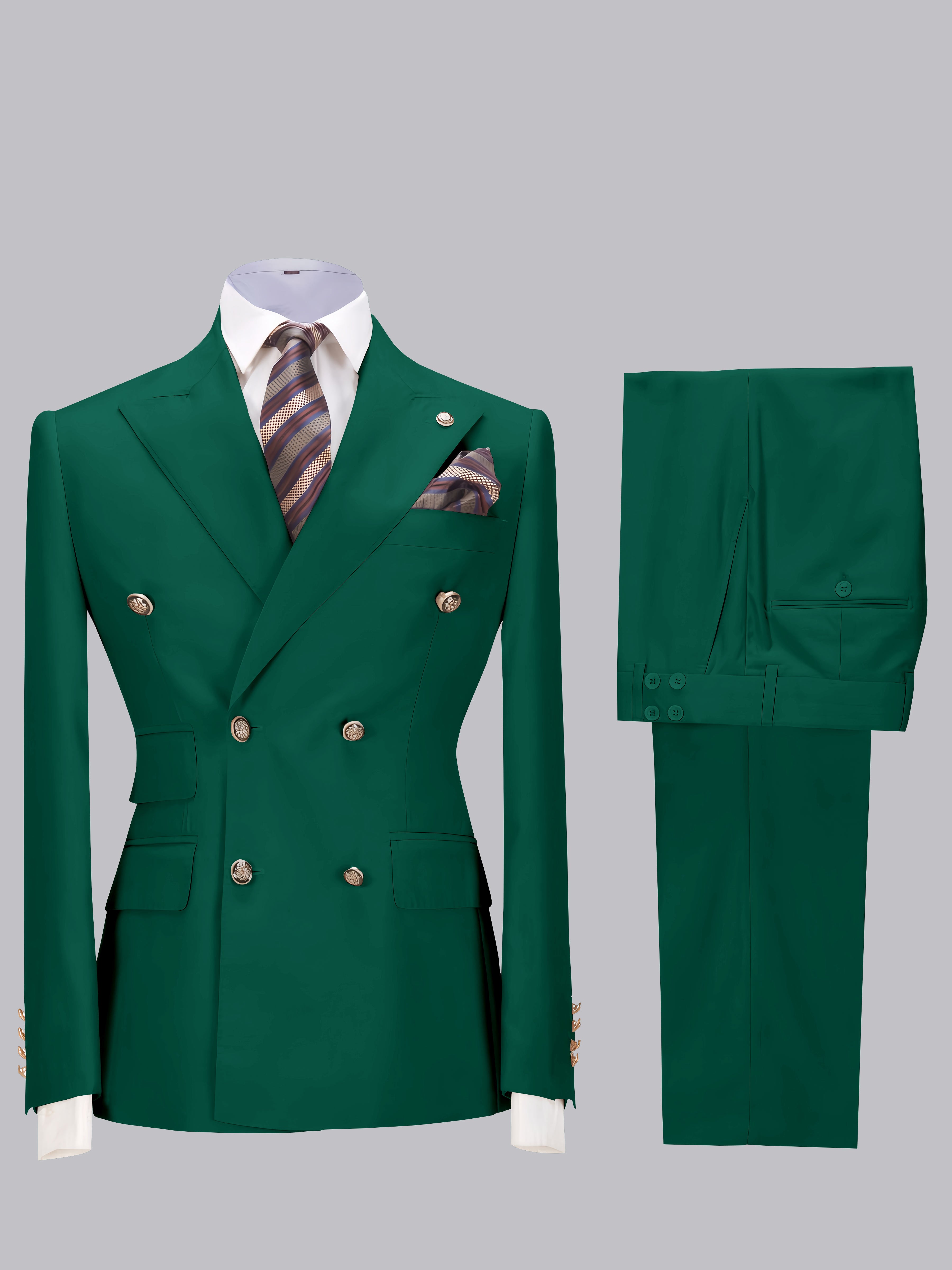 Refined Tailored Slim Fit Men's 2 Pieces Wedding Suits