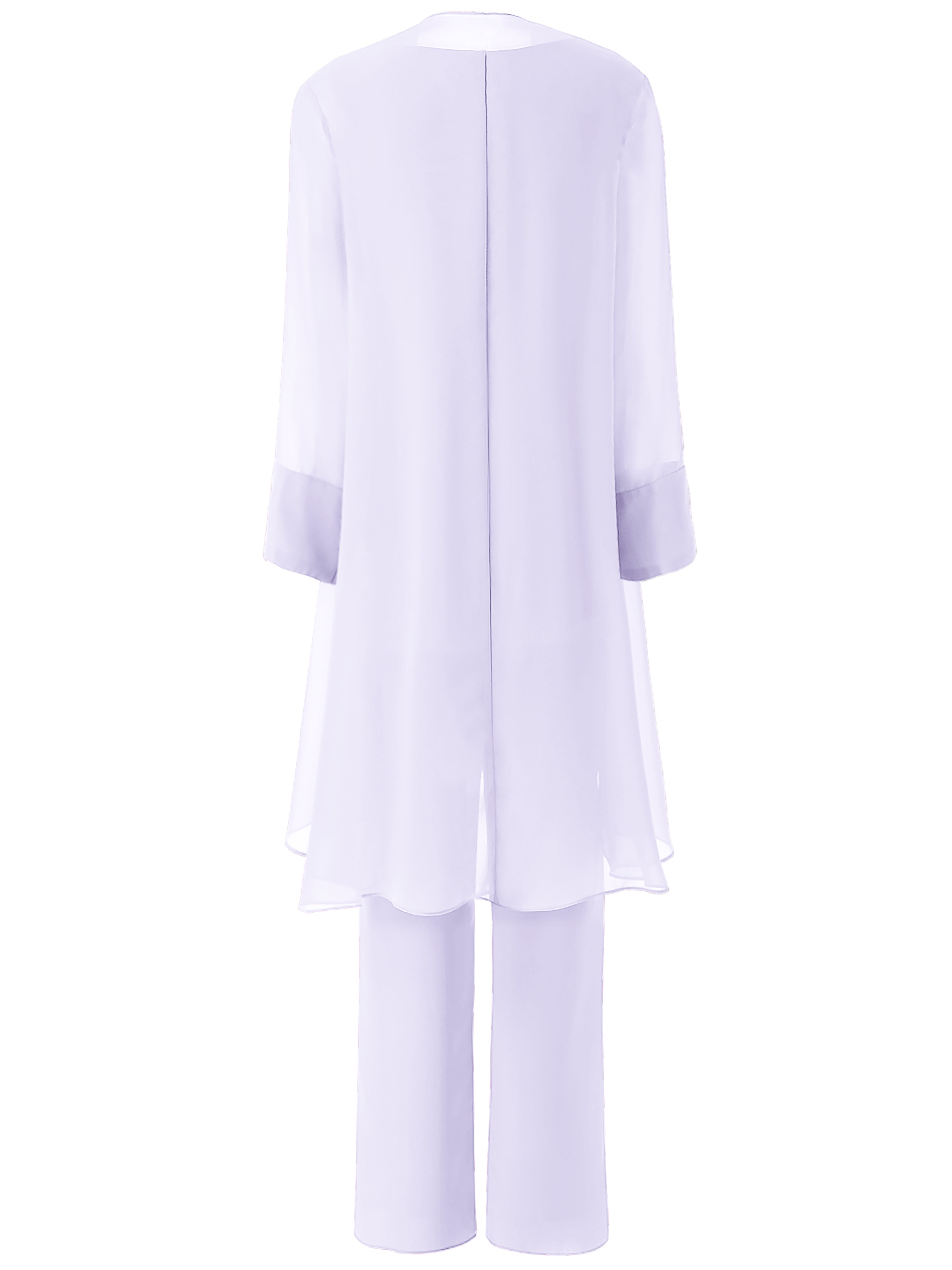 Valencia Flowing 3 Pieces Chiffon Mother of the Bride Pantsuit
