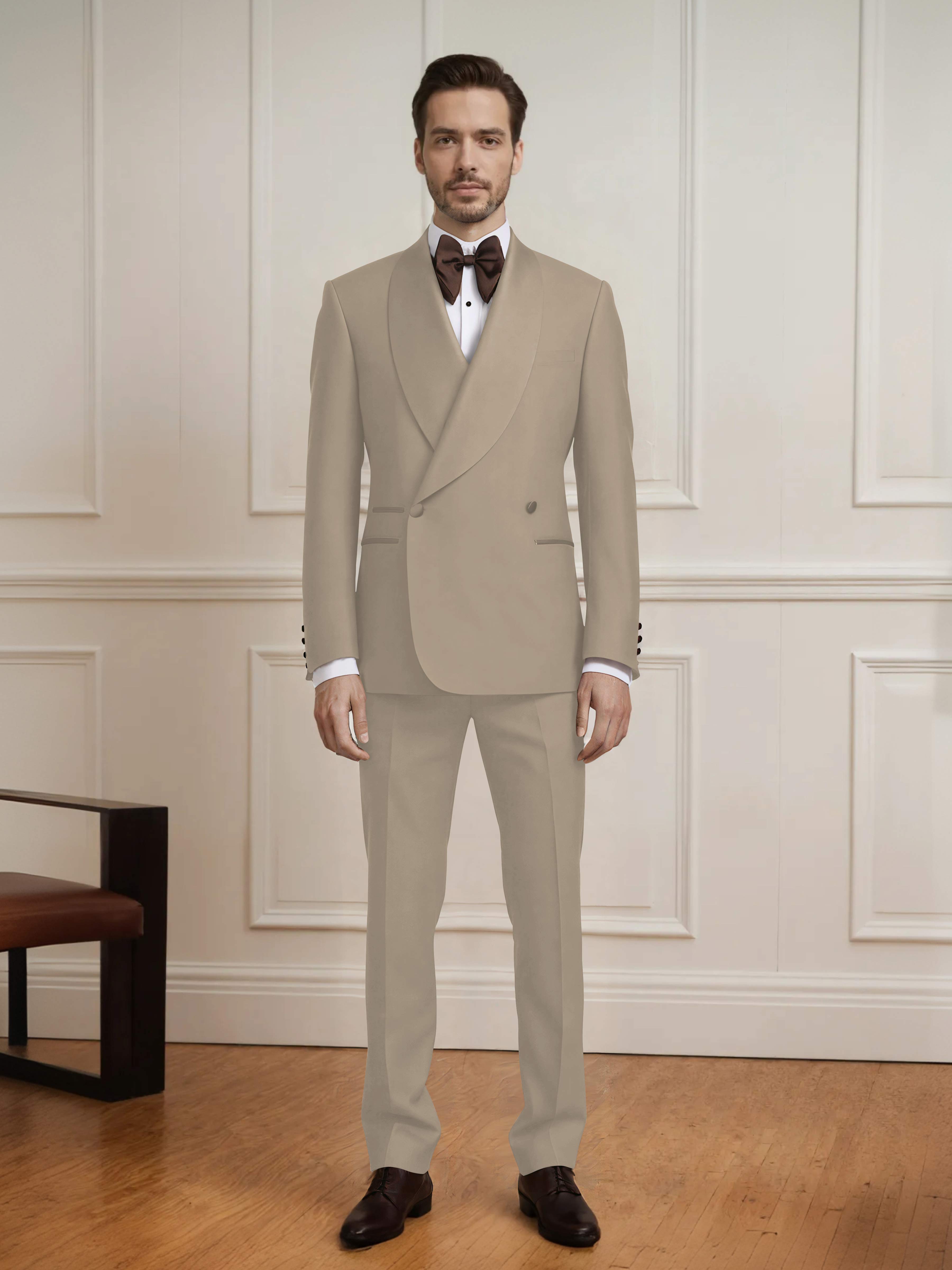 Versatile Men's Double Breasted 2 Pieces Wedding Suit