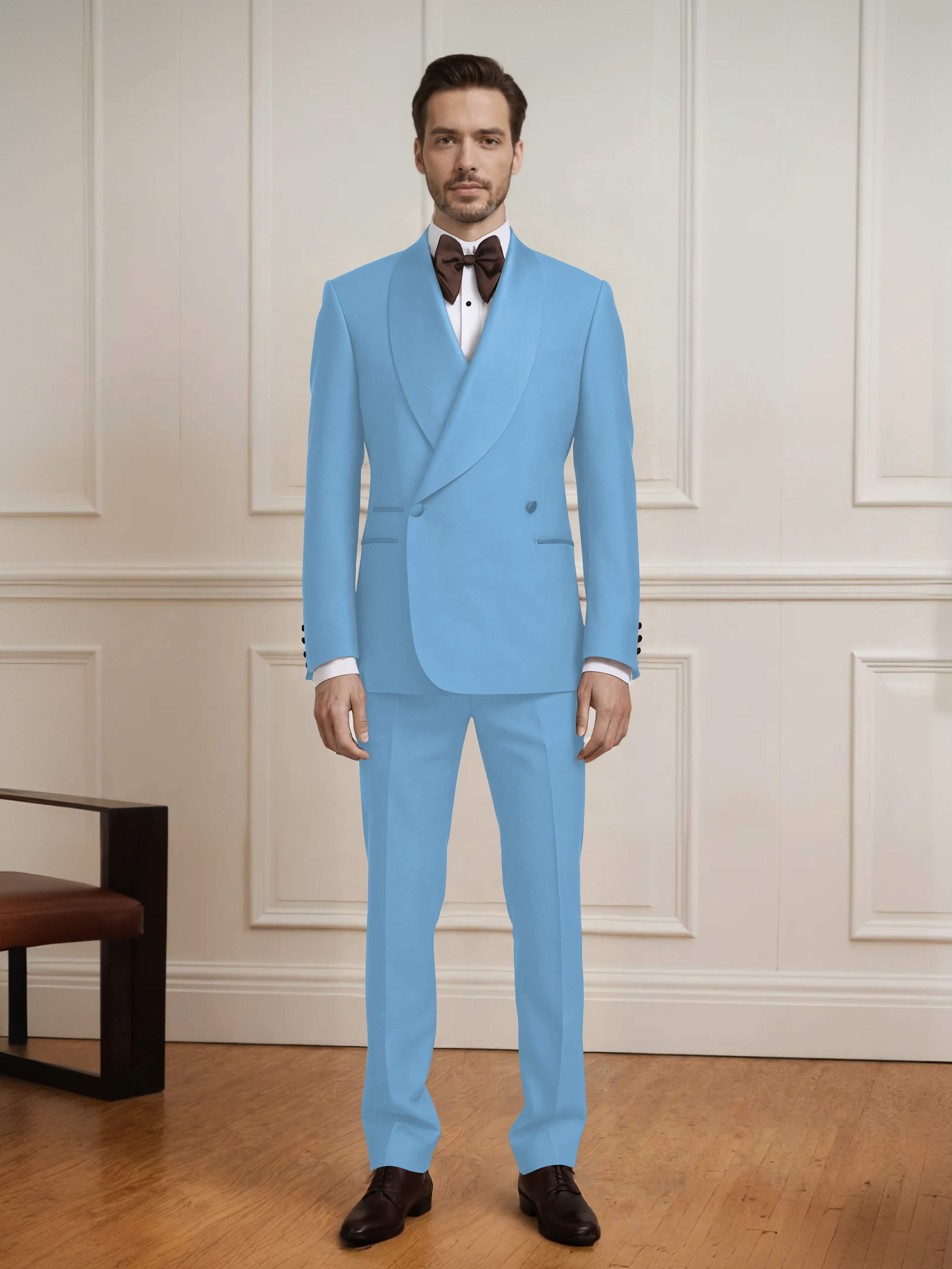 Versatile Men's Double Breasted 2 Pieces Wedding Suit