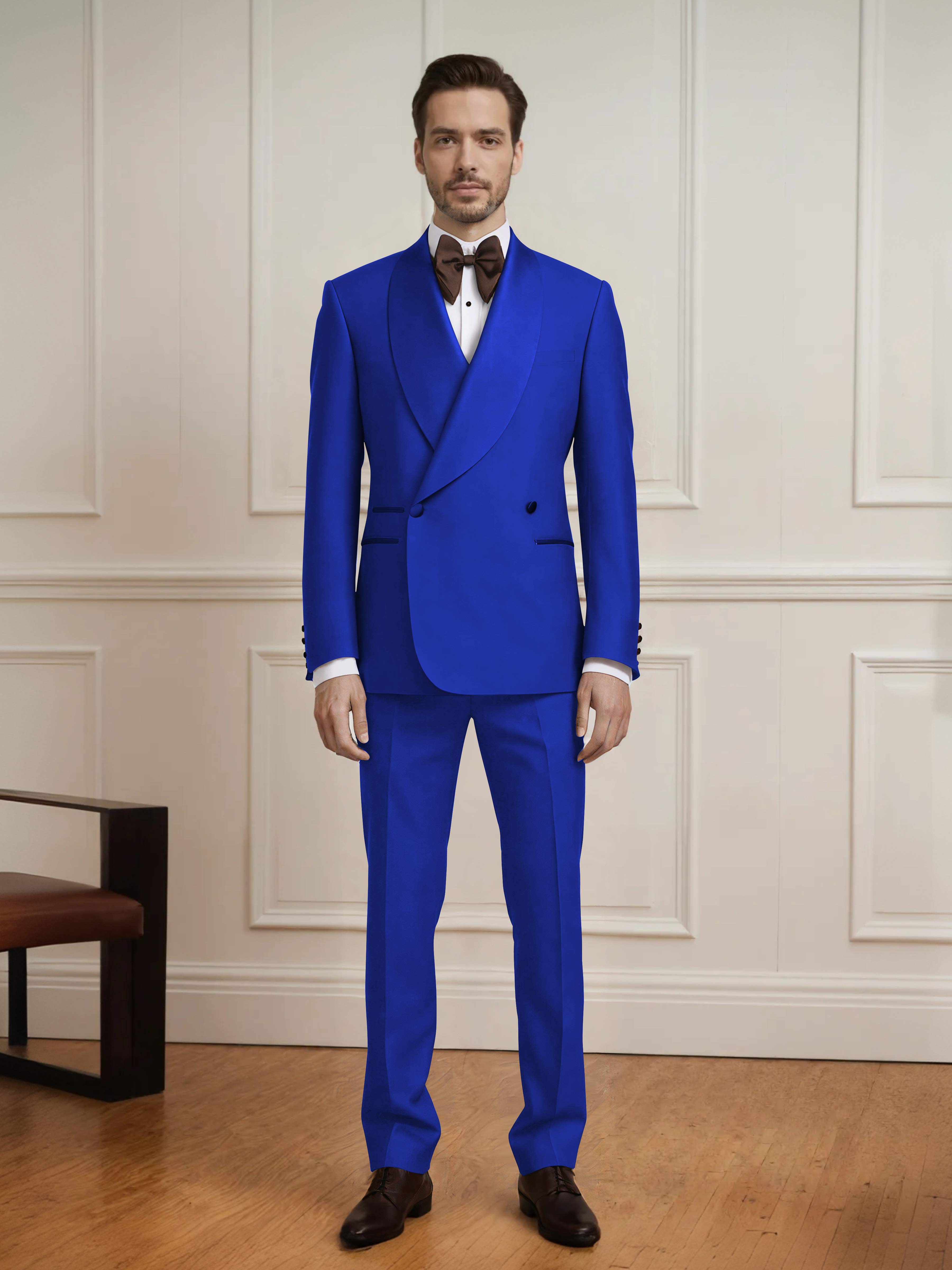 Versatile Men's Double Breasted 2 Pieces Wedding Suit