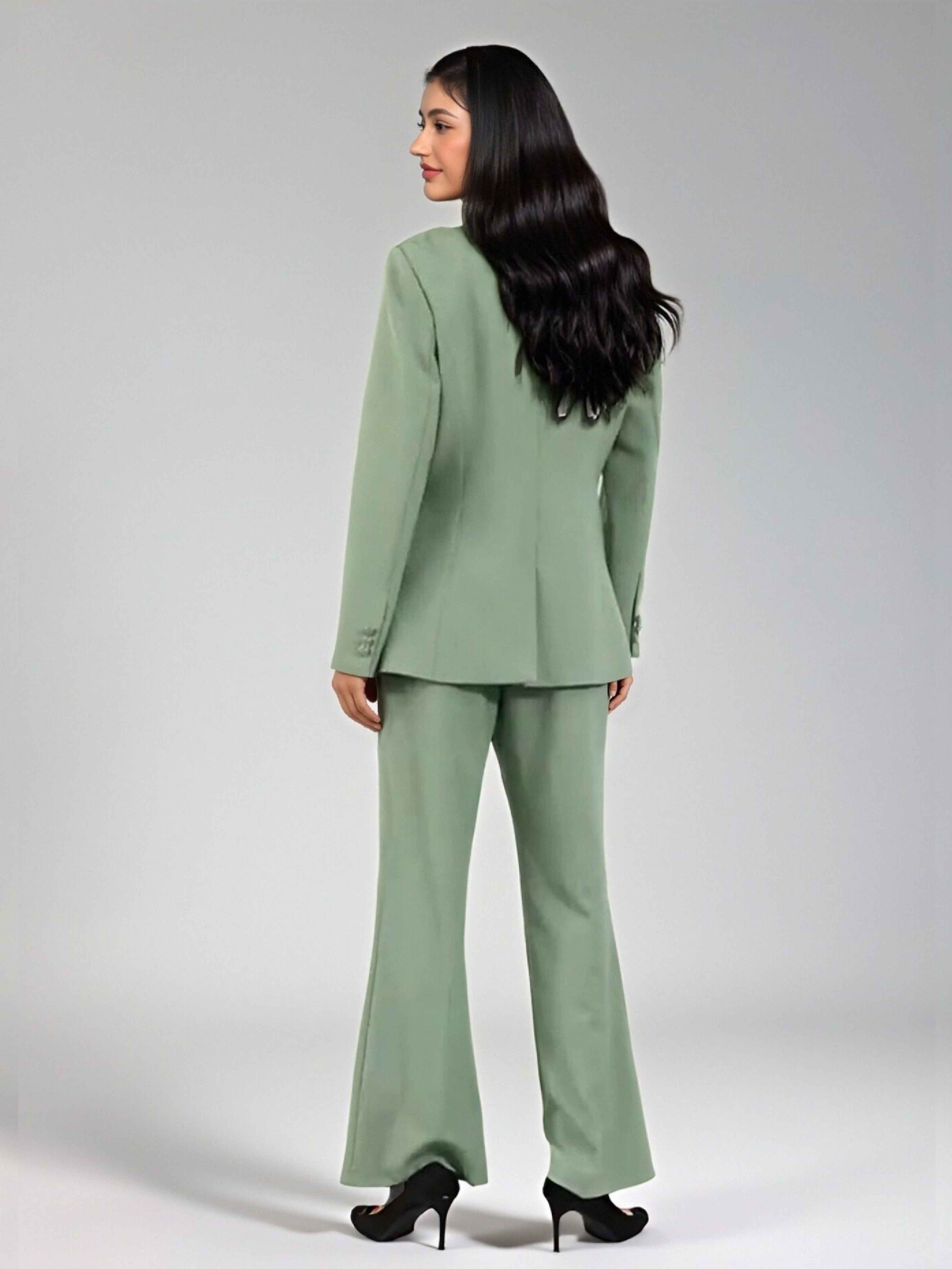 Elegant Women's 2 Pieces Uni One Button Guest Suit