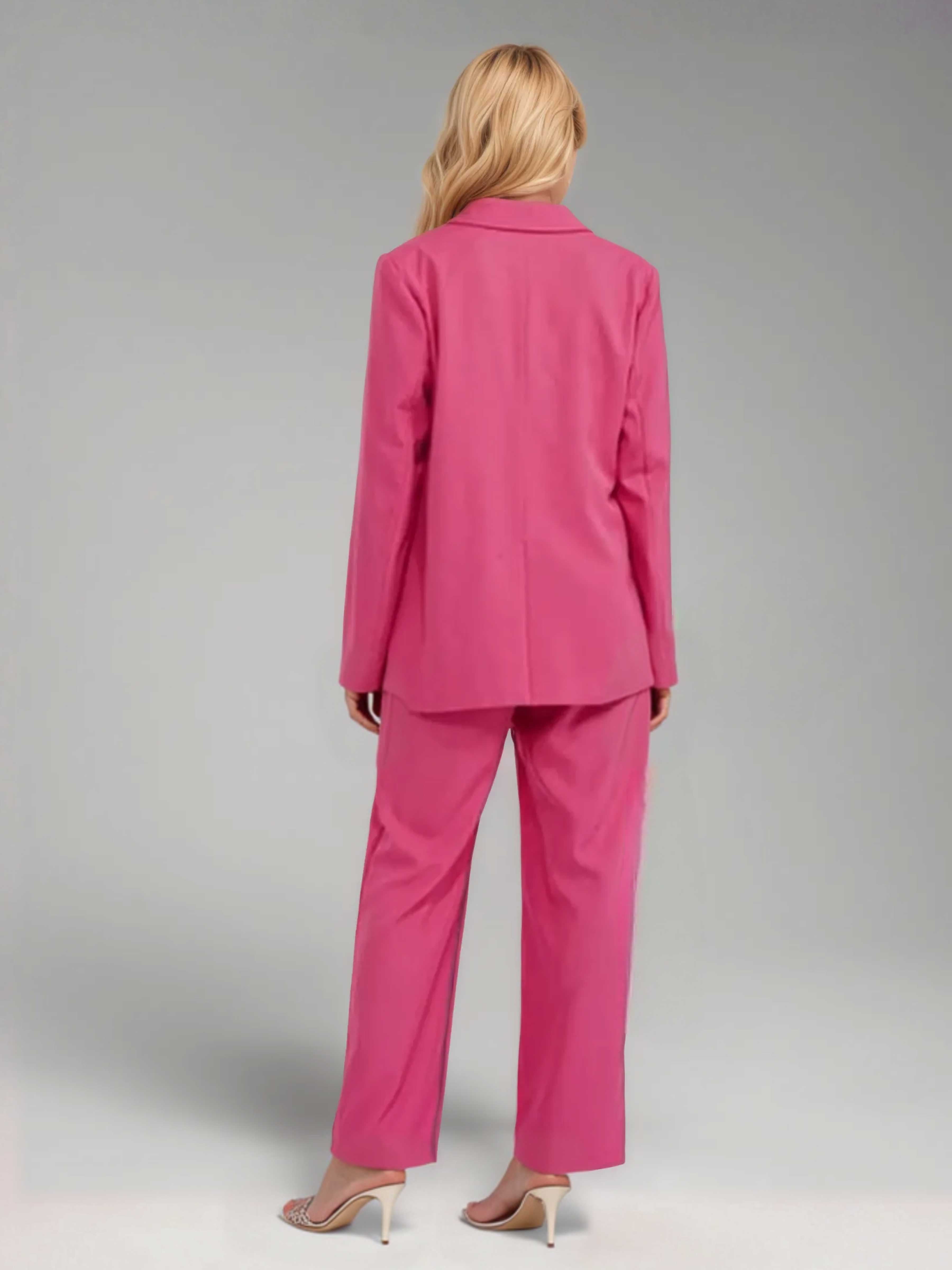 Bold Women's 2 Pieces Notch Lapel One Button Casual Suit