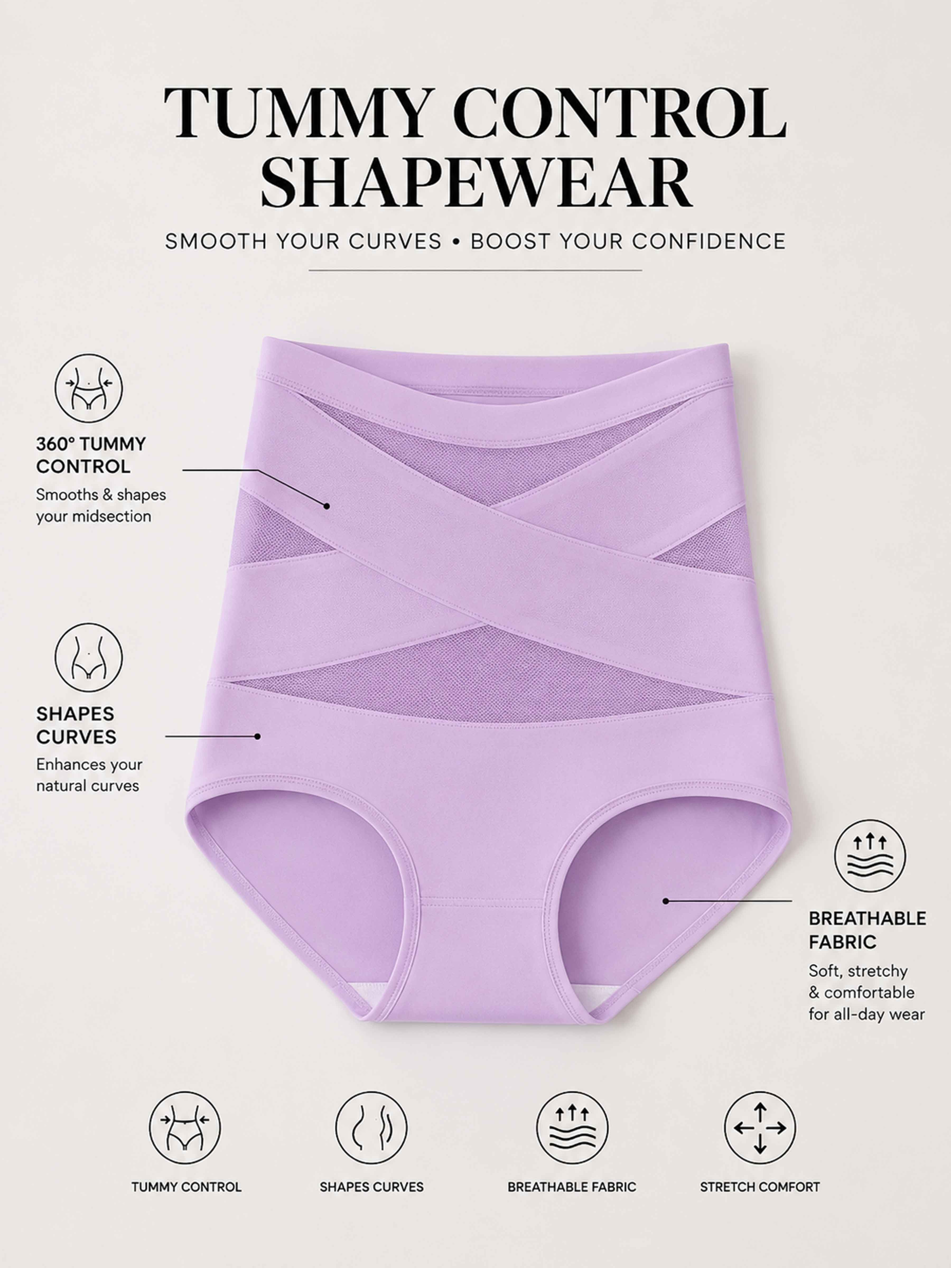 Women's High-Waisted Tummy Control Shapewear UK