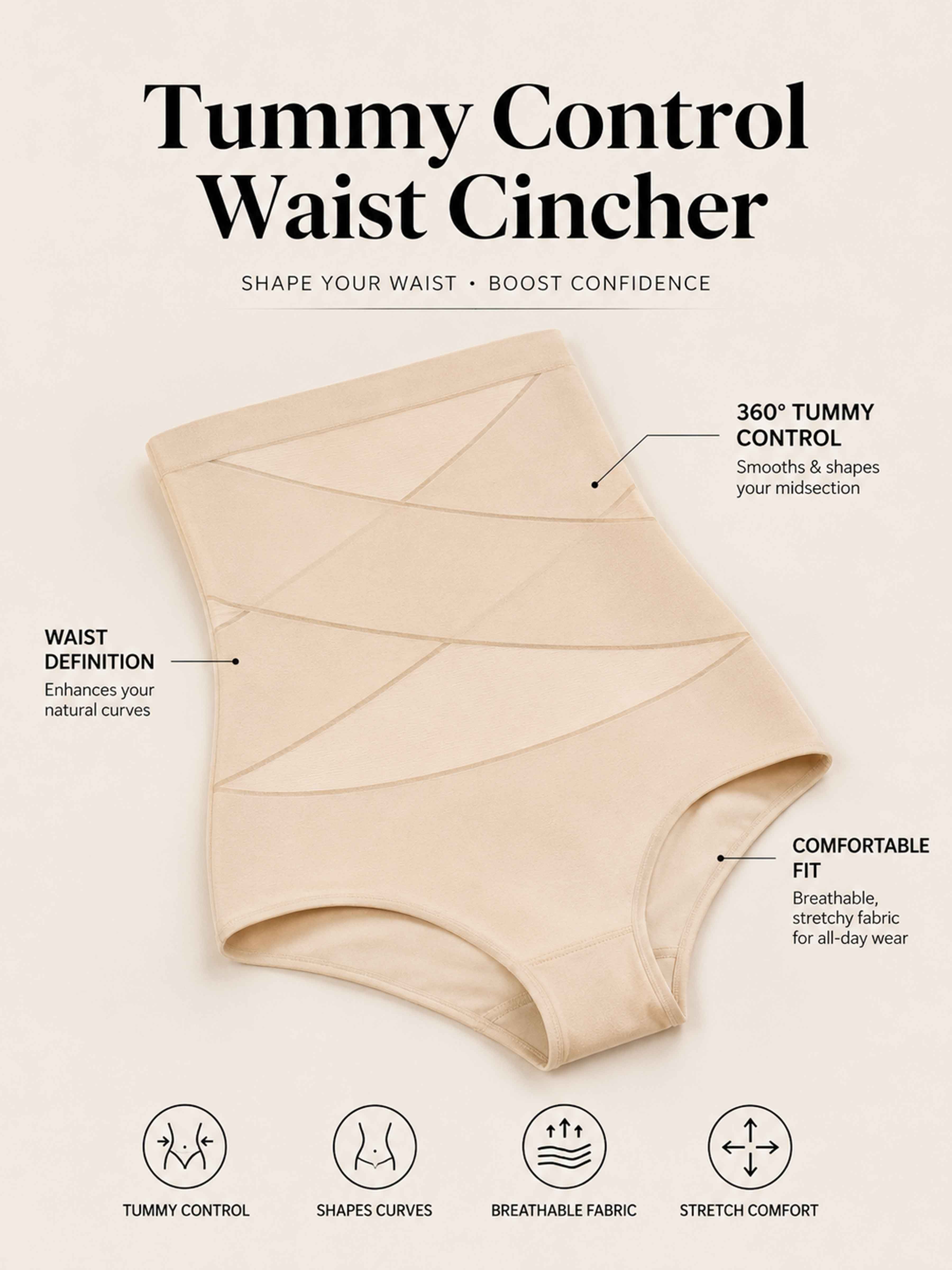 Women's High-Waisted Tummy Control Shapewear UK
