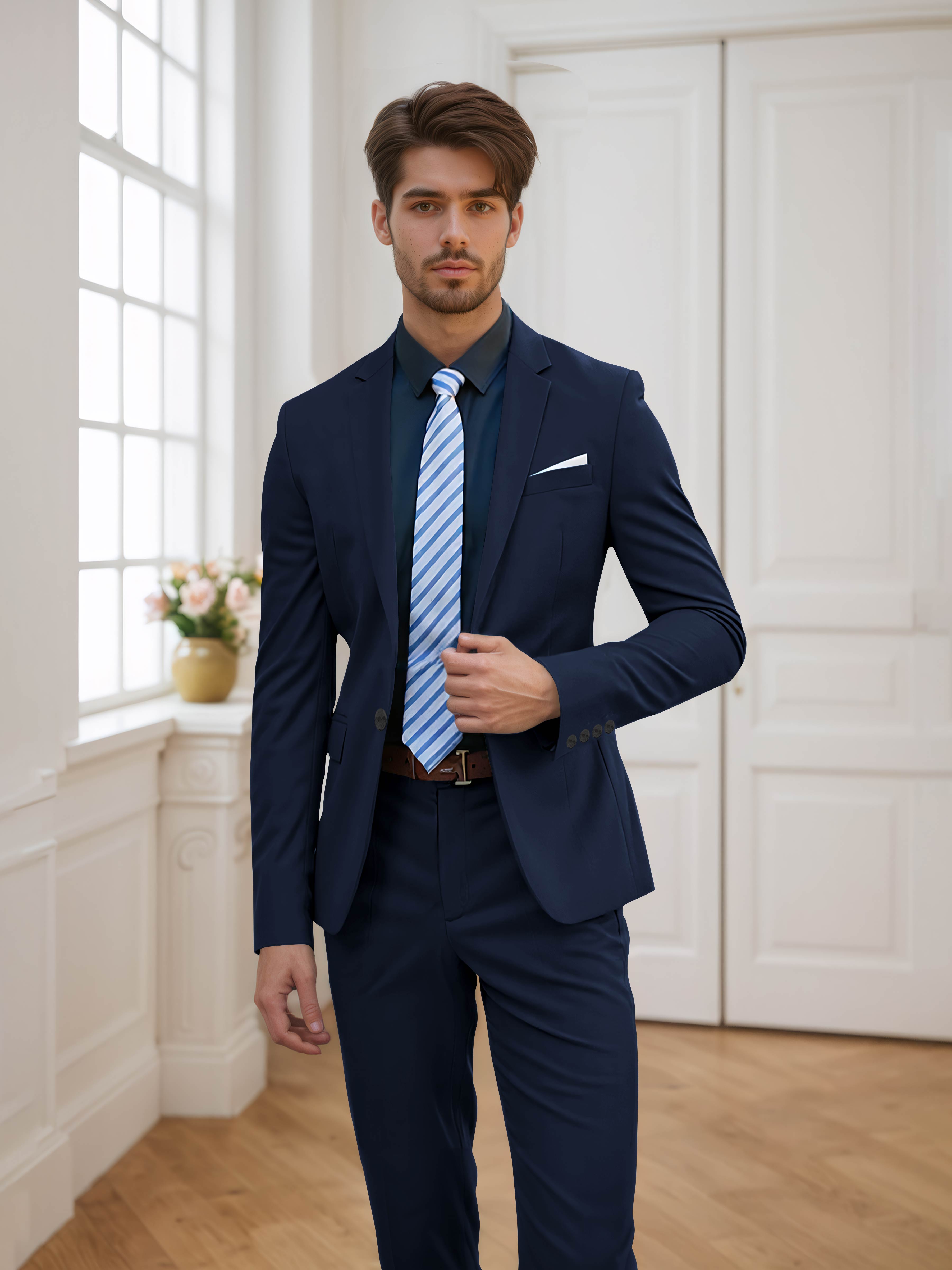 Men's One Button 2 Pieces Wedding Suits UK