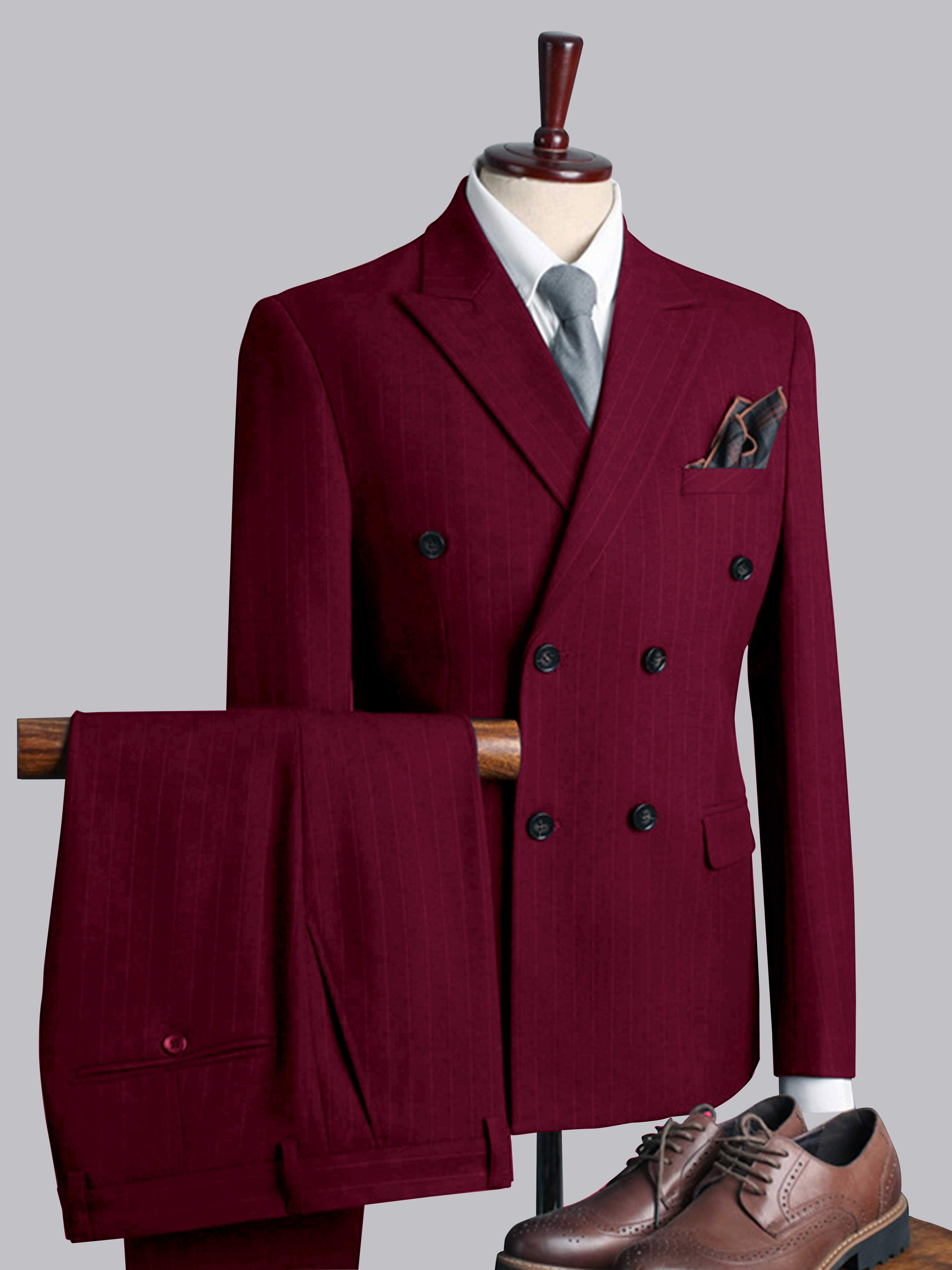 Men's Casual Double Breasted Solid Color 3 Pieces Wedding Suits