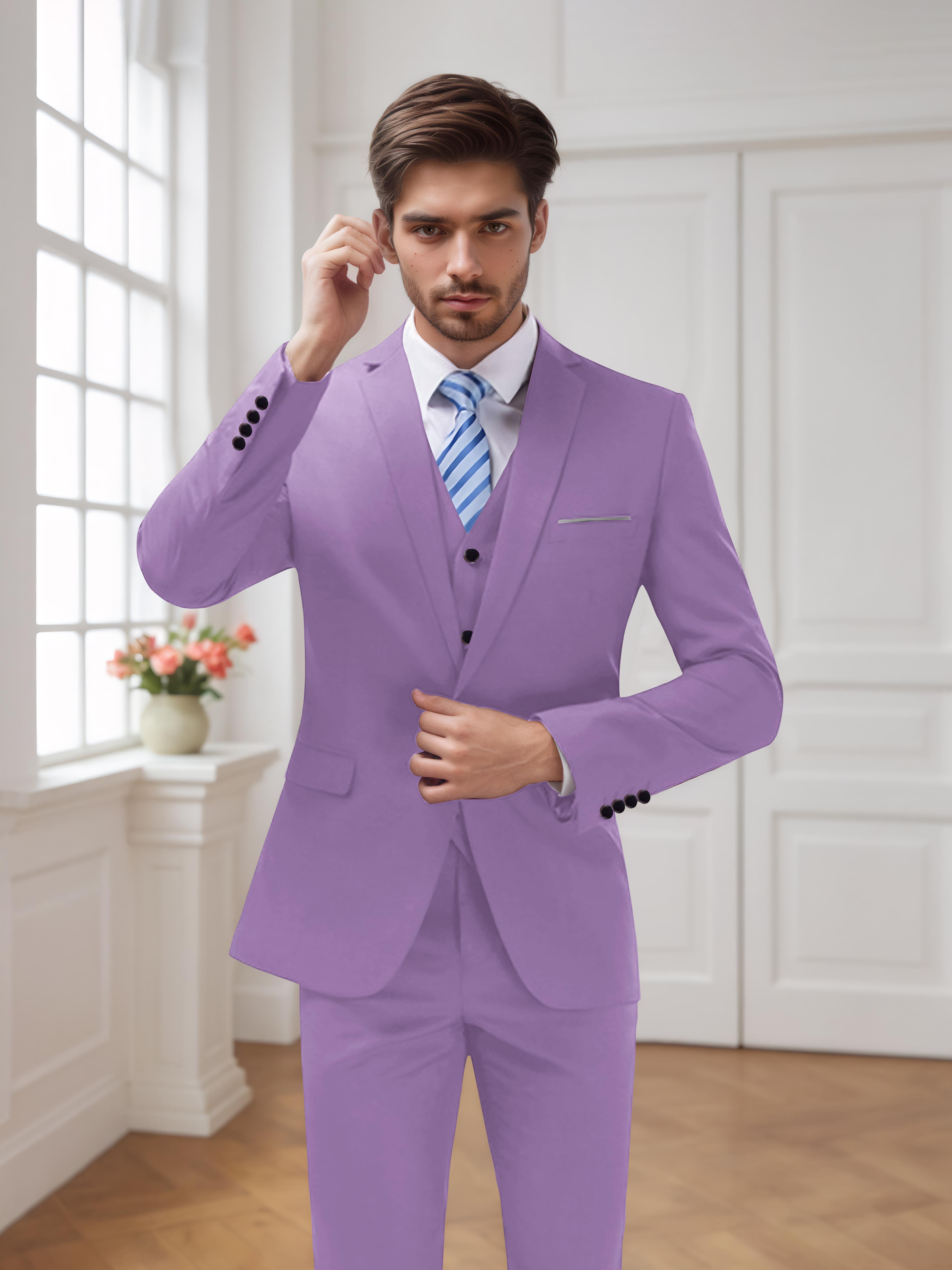 Modern Men's One Button 3 Pieces Wedding Suits UK
