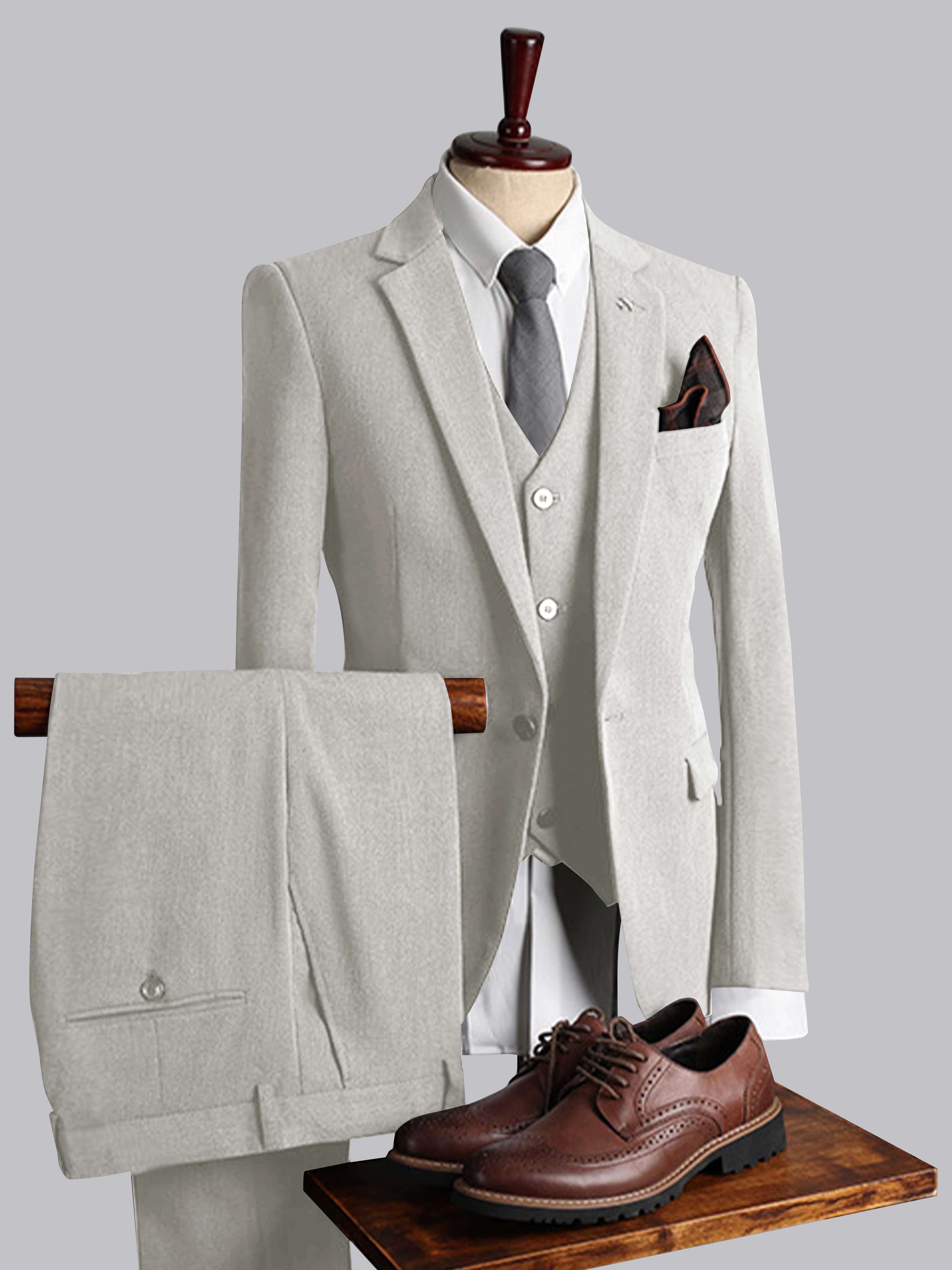 Modern Men's Tailored Fit One Button 3 Pieces Suits