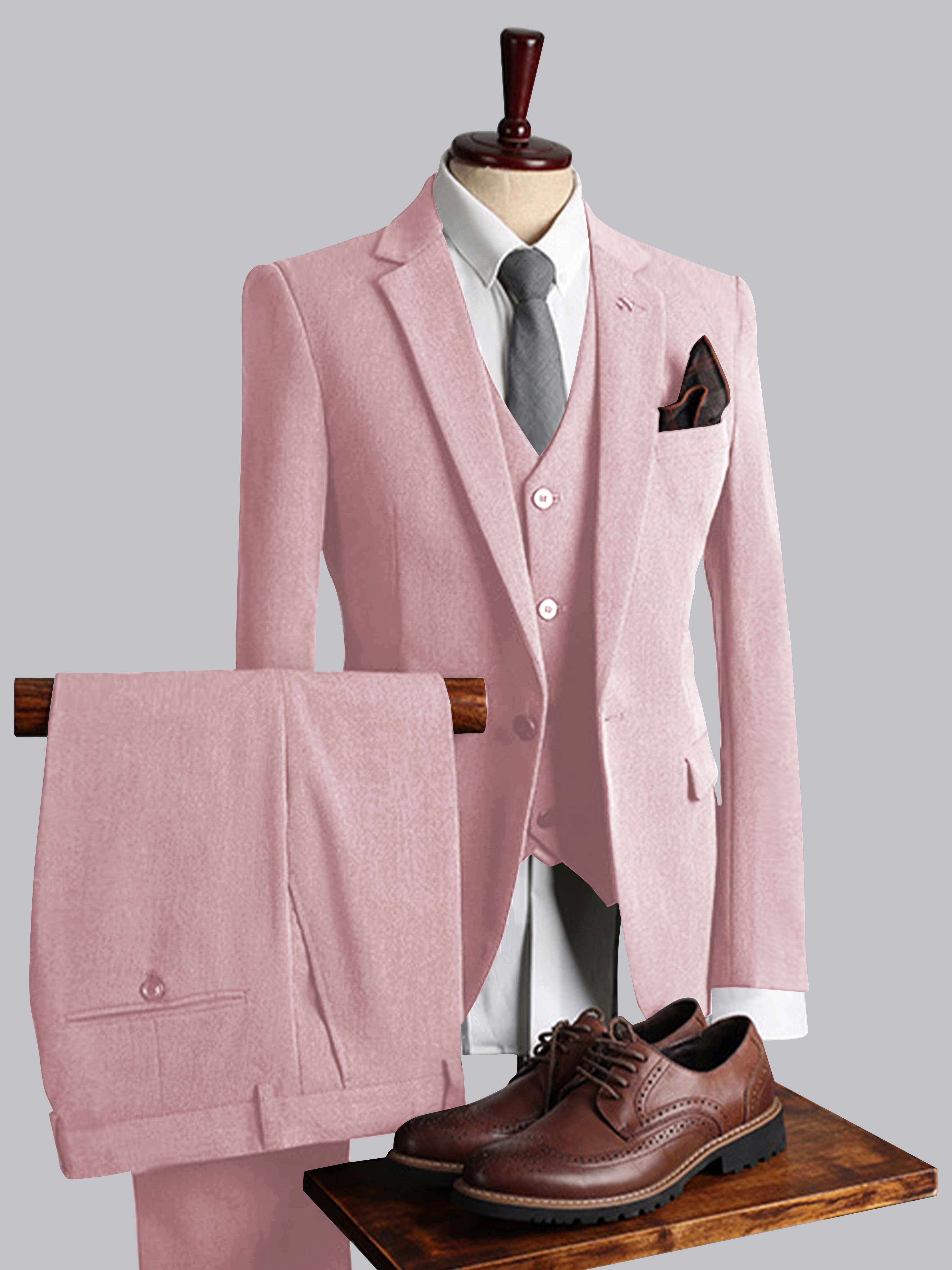 Modern Men's Tailored Fit One Button 3 Pieces Suits